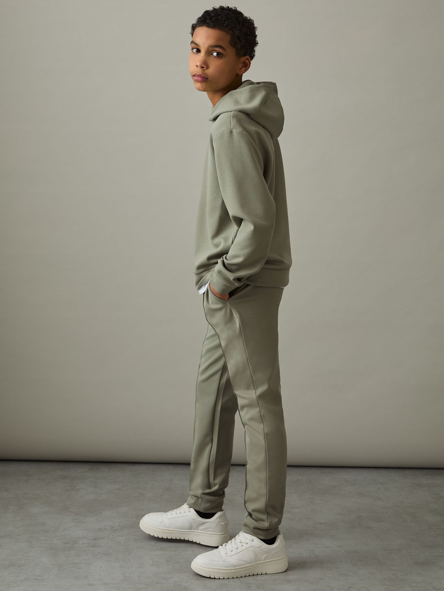 3-9 yrs Interlock Drawstring Joggers in Soft Sage Green (F22198) | US$55