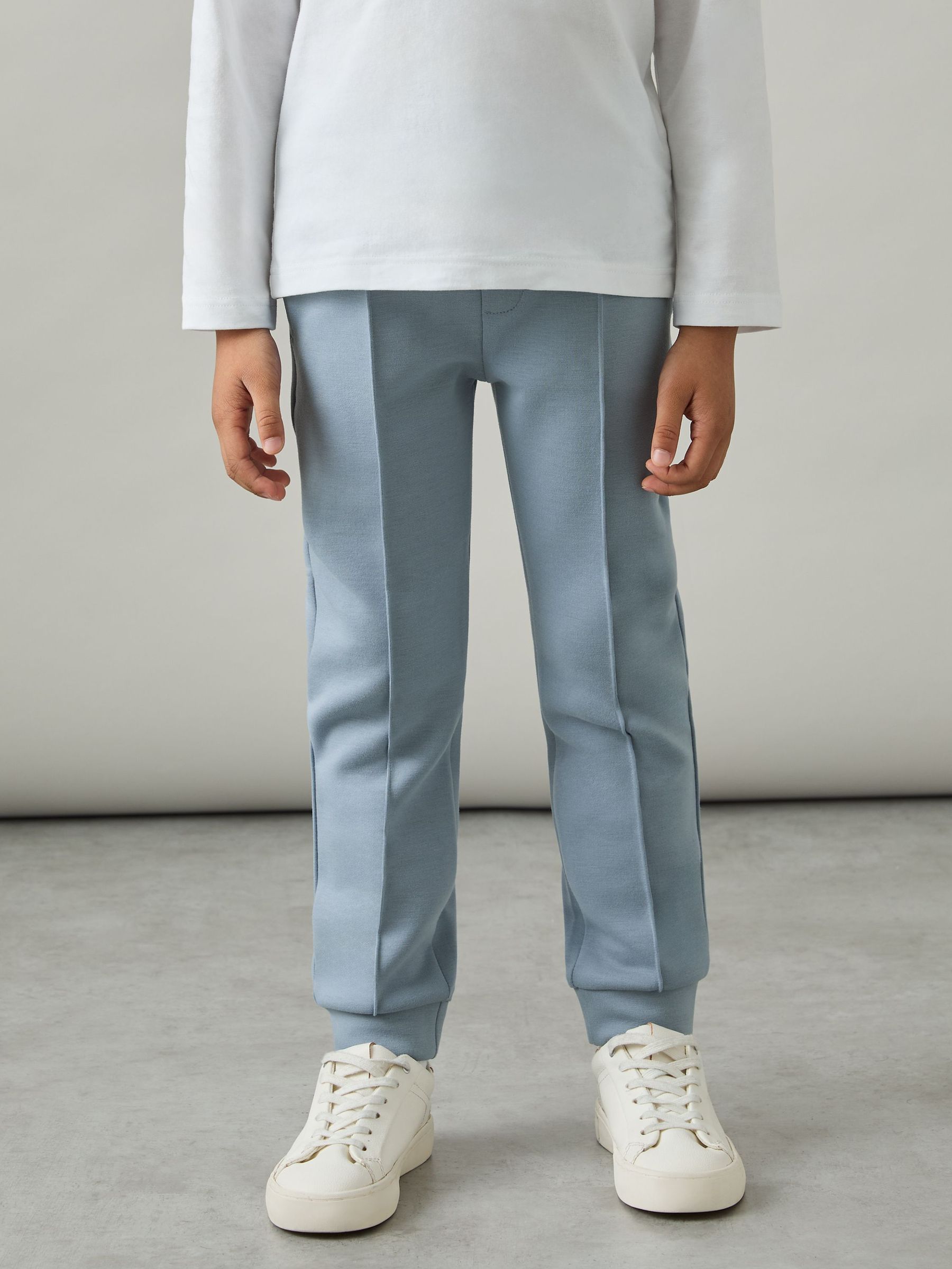 3-9 yrs Interlock Drawstring Joggers in Soft Denim Blue (F22216) | €45