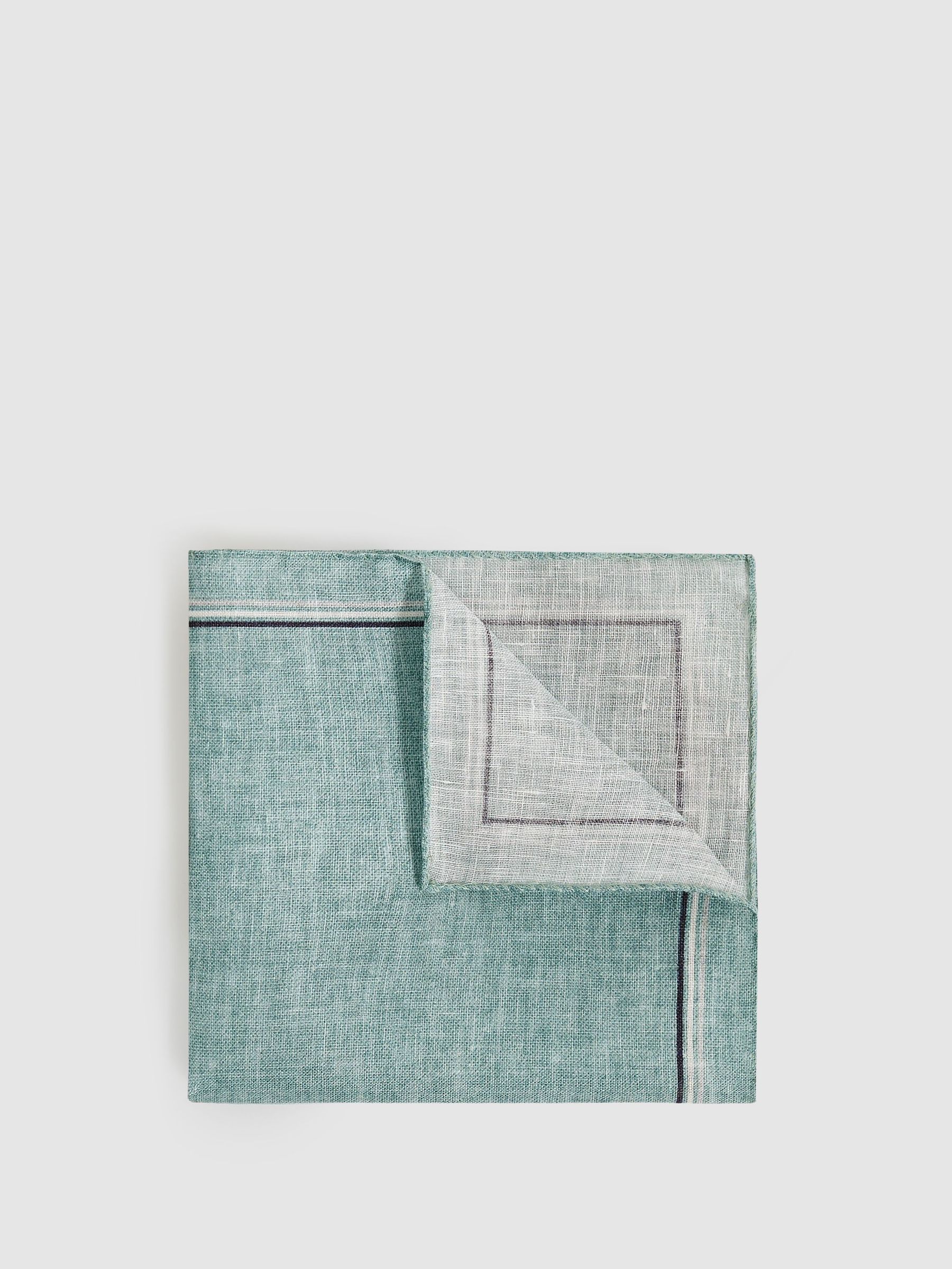 Linen Pocket Square in Soft Sage (F22219) | €55