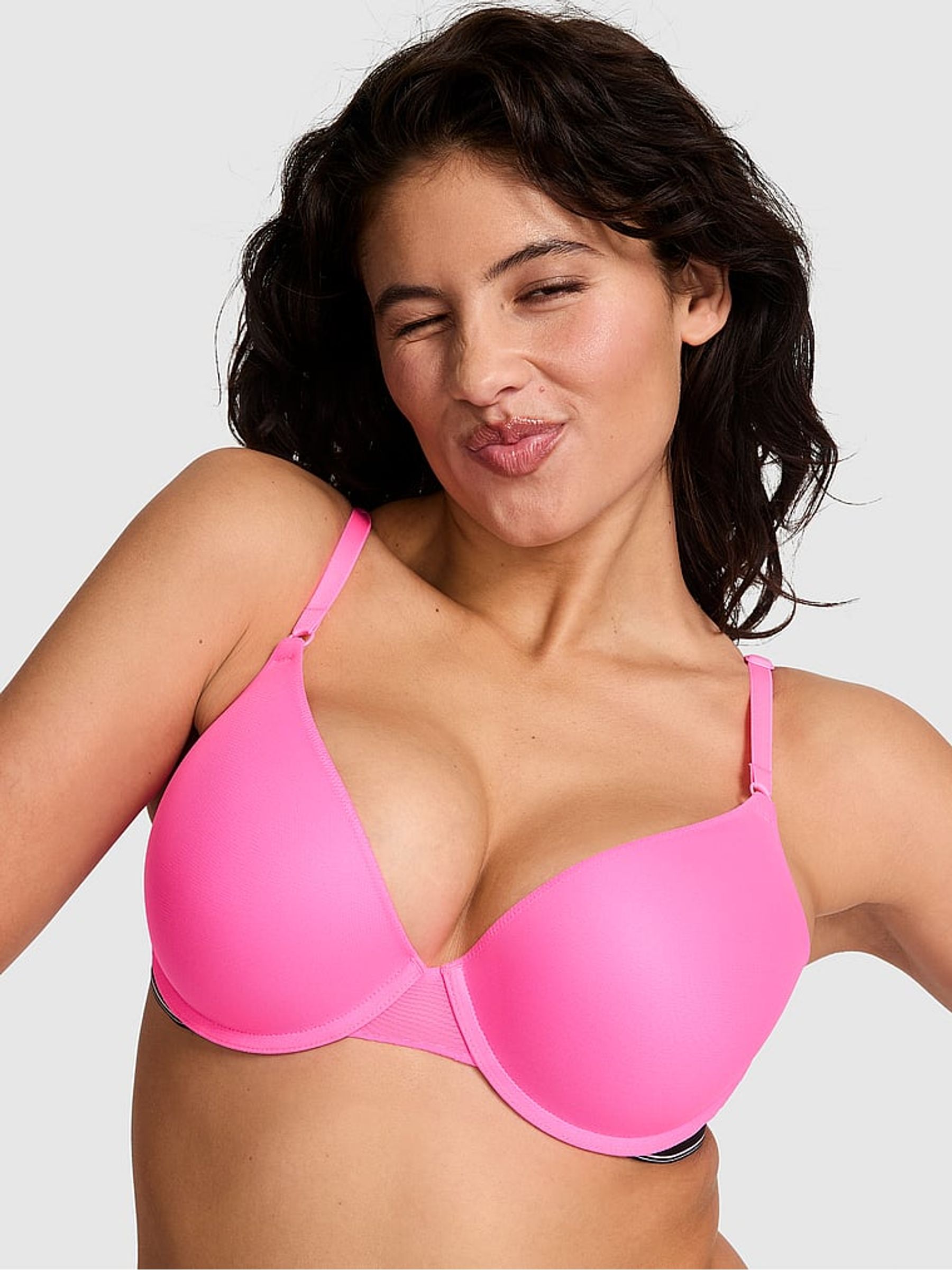 Radiant Rose Pink Push Up Non Wired Push Up Bra (F22371) | €33