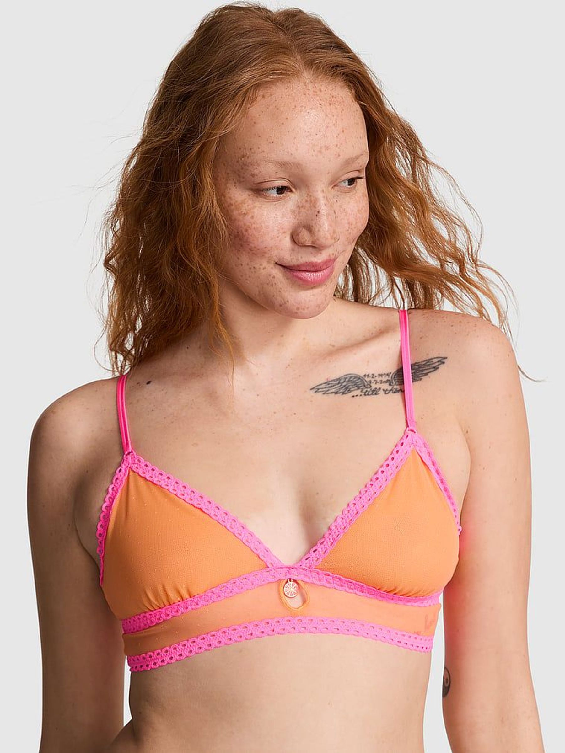 Vitamin C Orange Triangle Lace Bralette (F22378) | €29