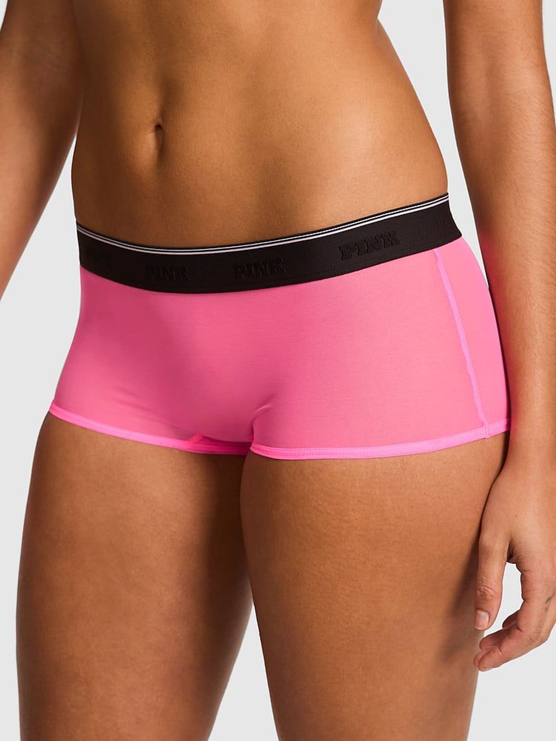 Radiant Rose Pink Short Logo Mesh Knickers (F22421) | €10.50
