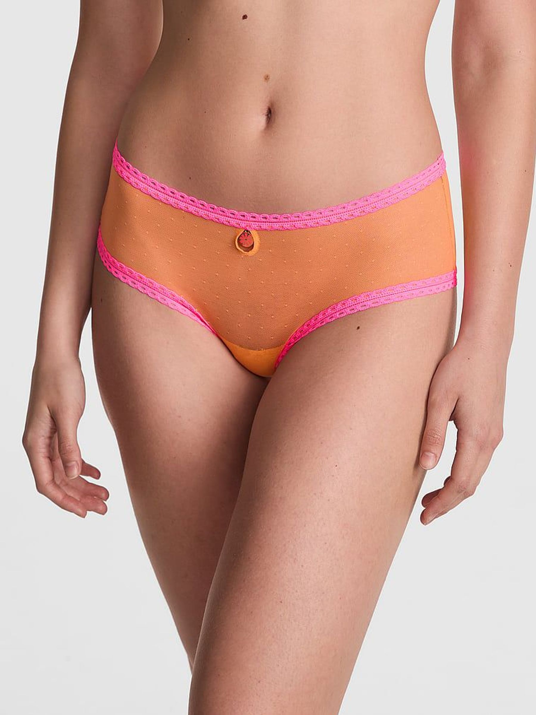 Vitamin C Orange Cheeky Lace Trim Knickers (F22429) | €10.50