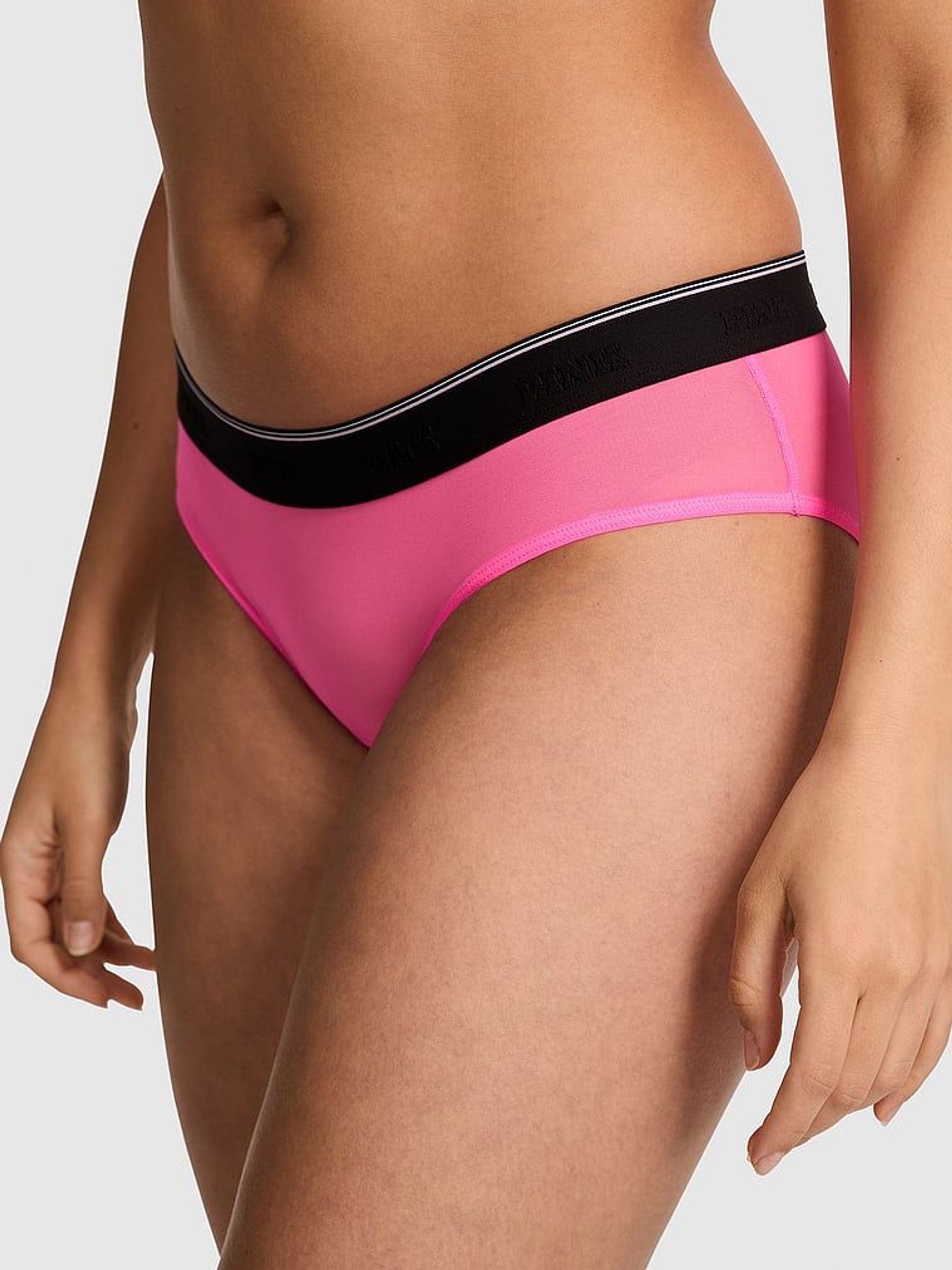 Radiant Rose Pink Hipster Logo Mesh Knickers (F22430) | €10.50