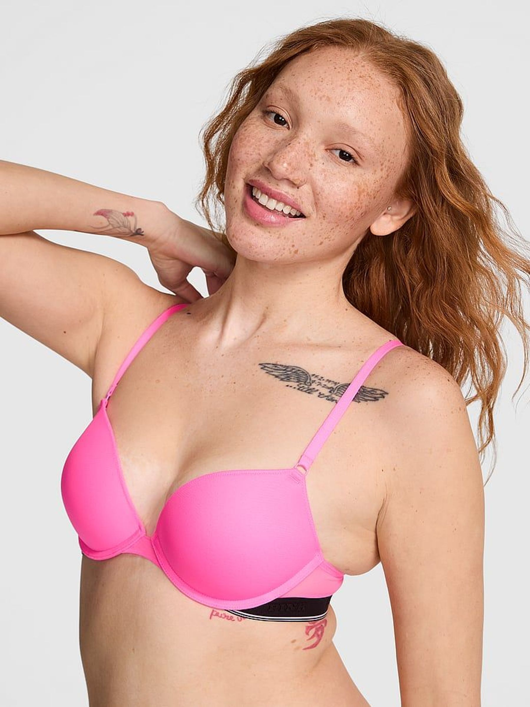 Radiant Rose Pink Super Push Up Mesh Bra (F22449) | €33