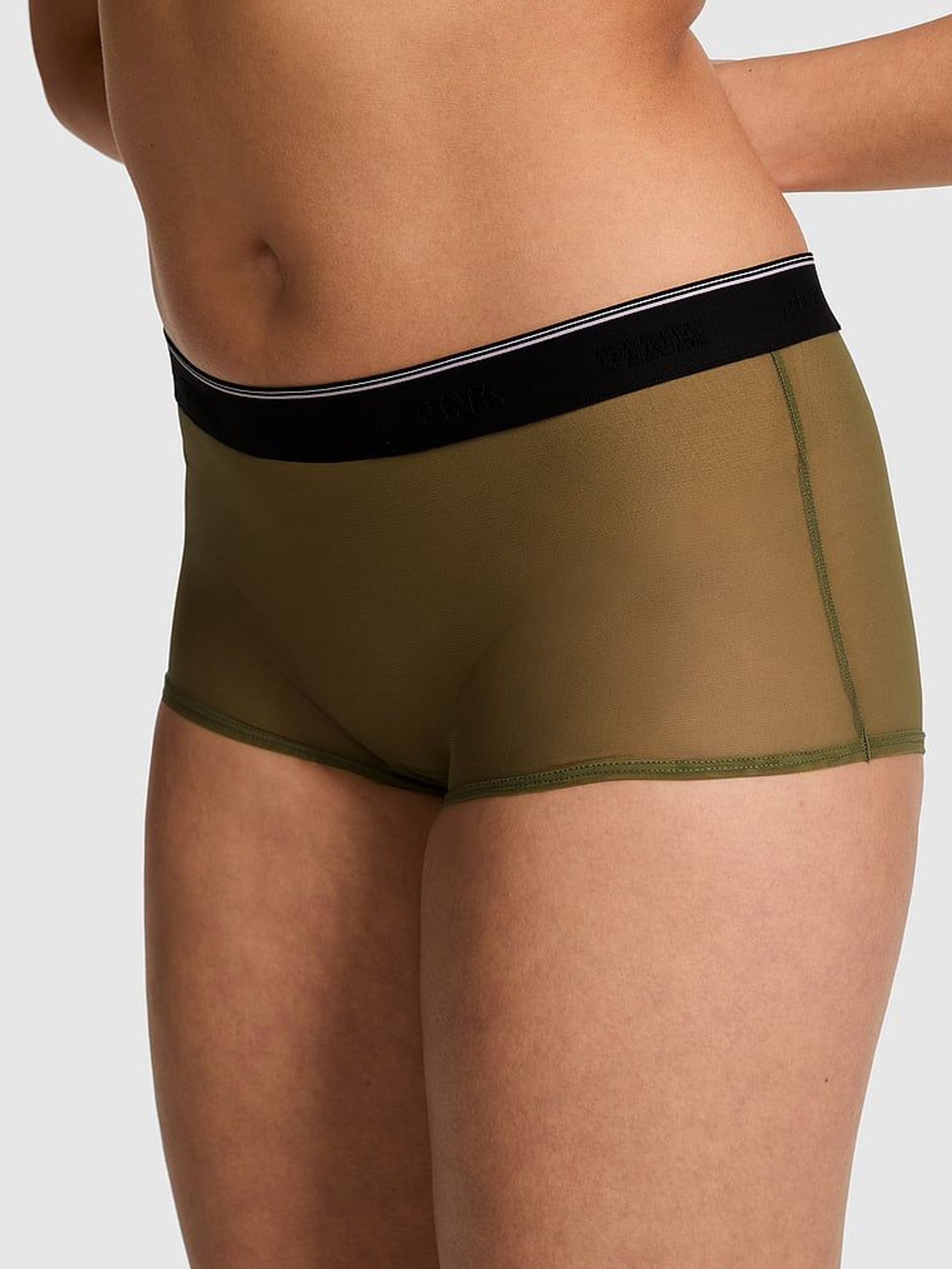 Olive Green Short Logo Mesh Knickers (F22452) | €10.50