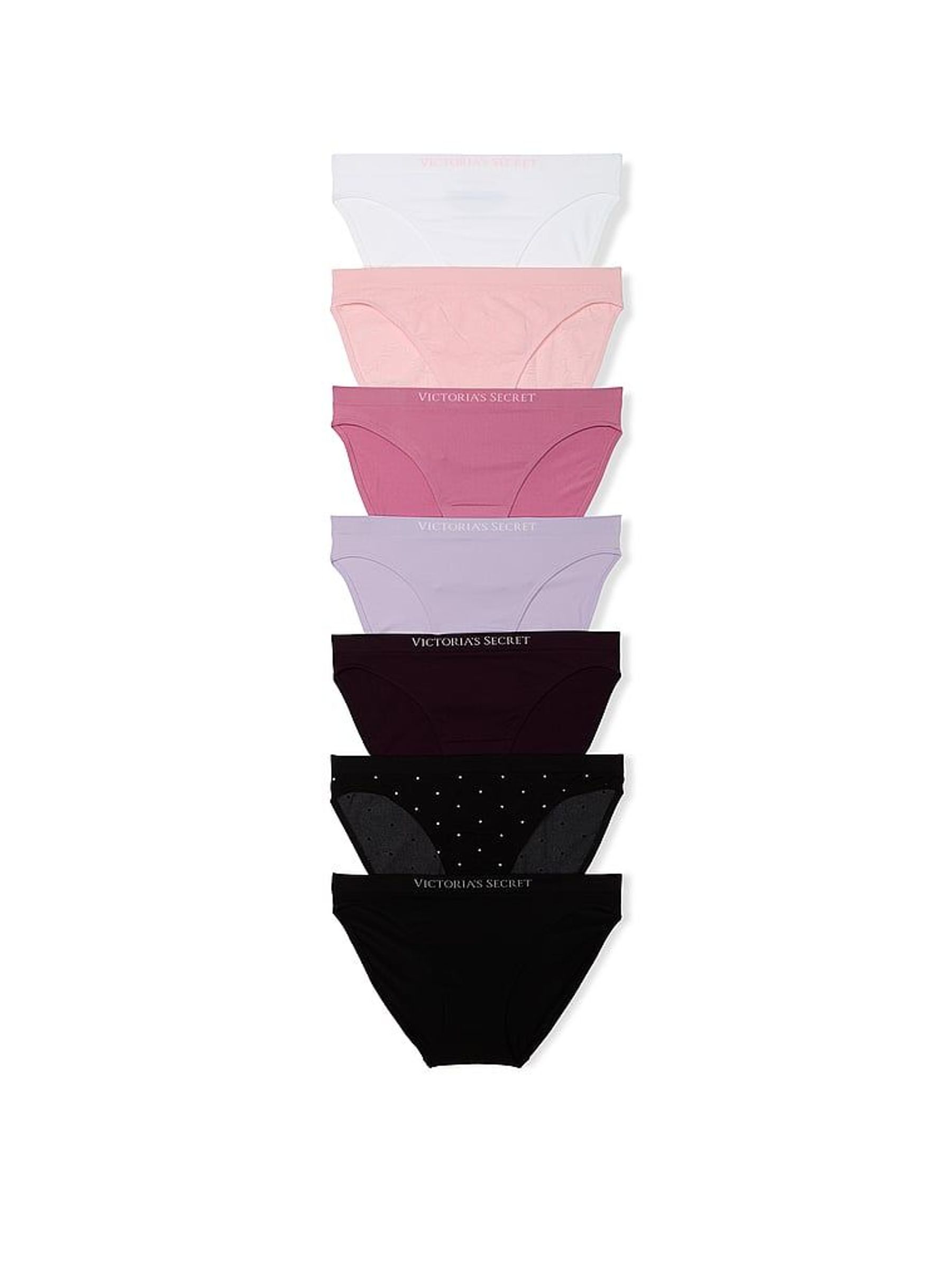White/Pink/Purple/Black Bikini 7 Pack Knickers (F22456) | €40