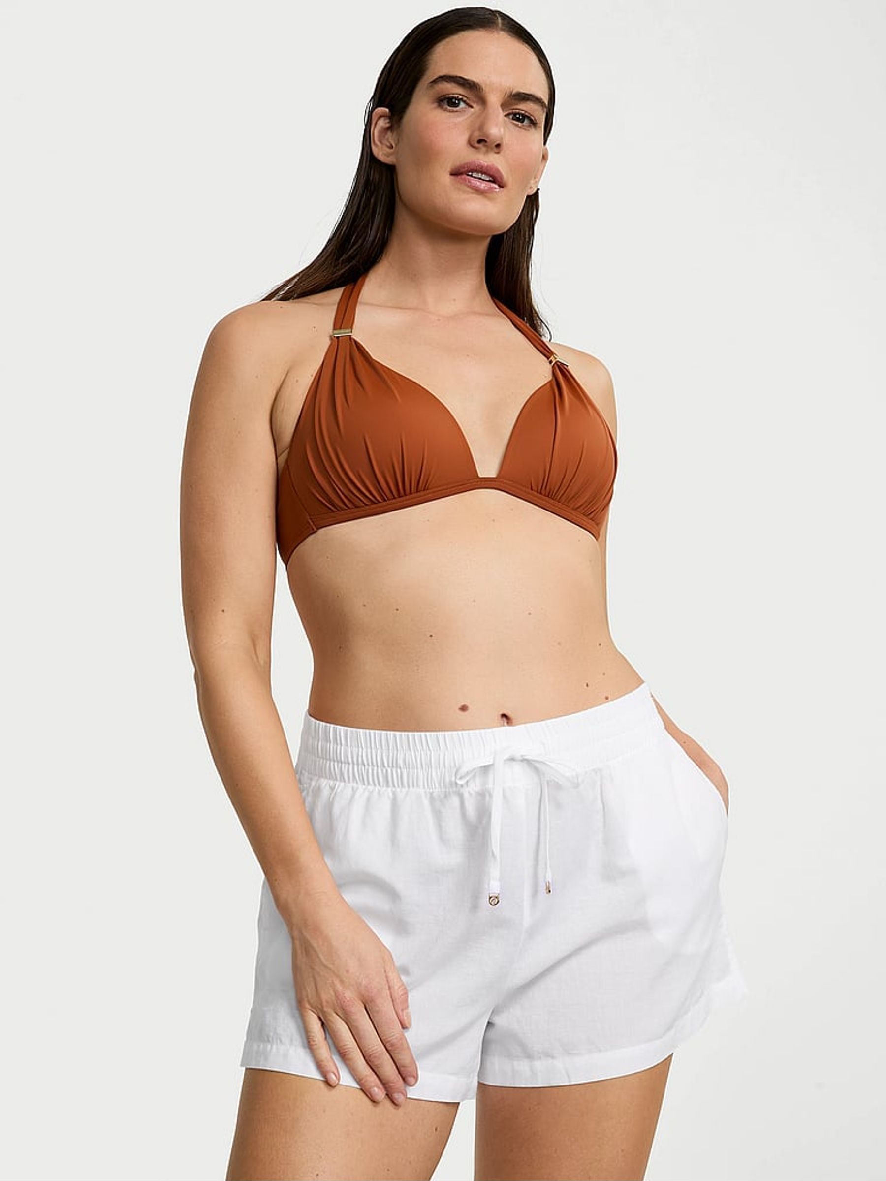 White Linen Cover Up Shorts (F22492) | €40