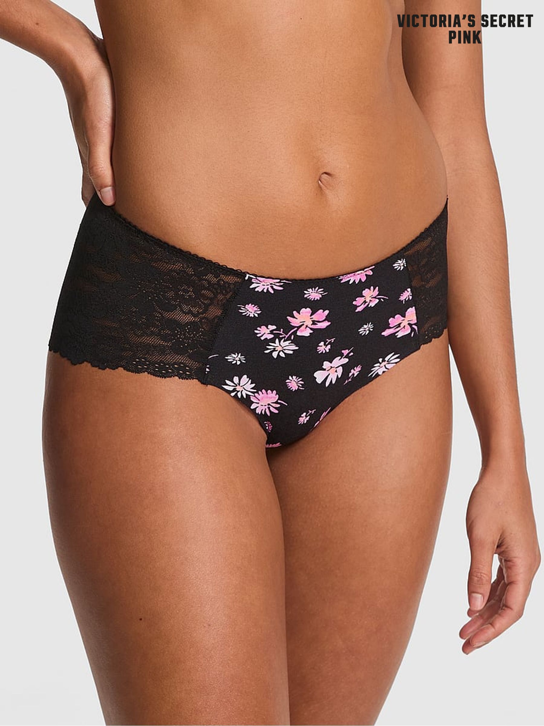Black Floral Cheeky Knickers (F22515) | €10.50