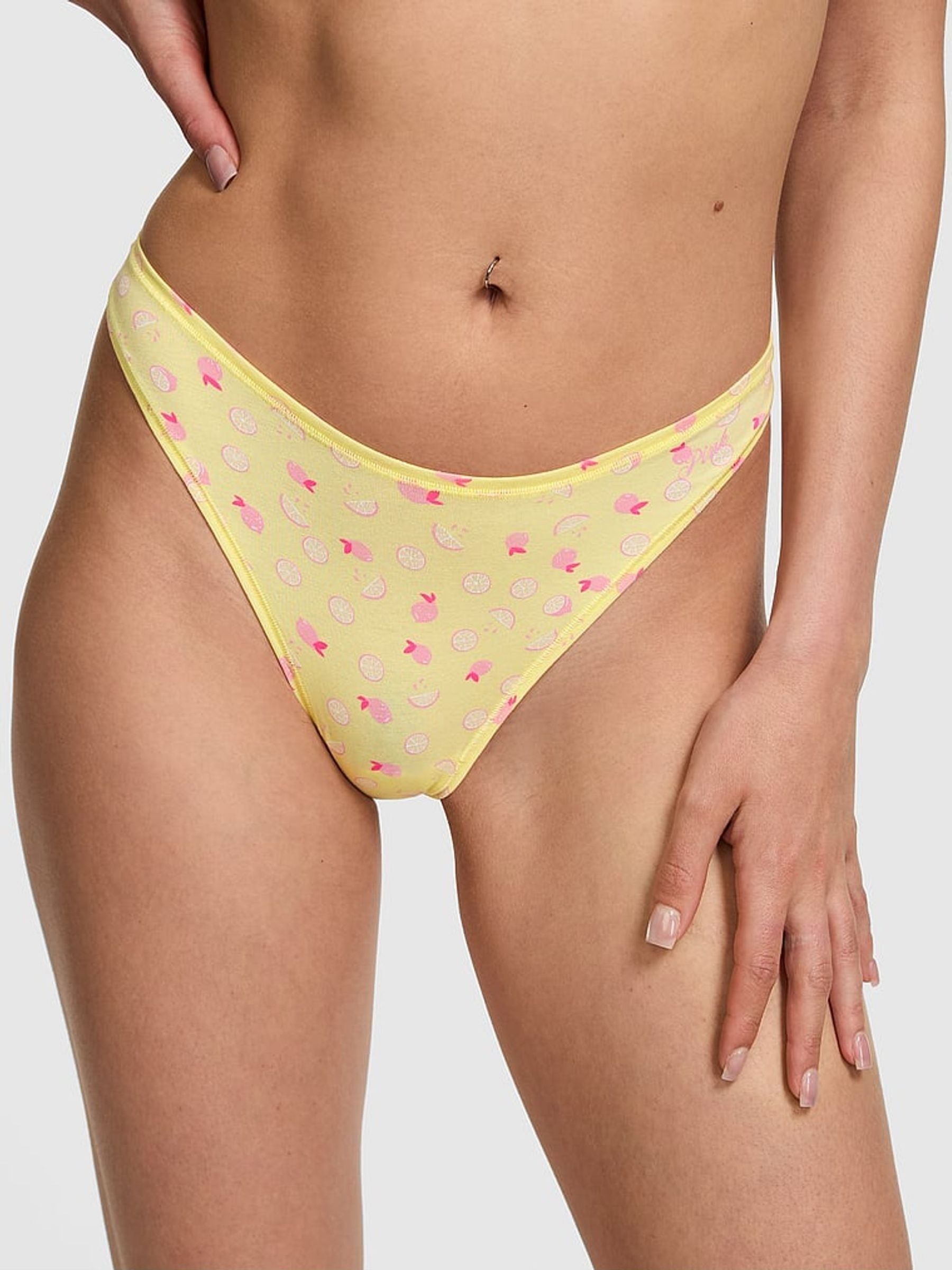 Mellow Yellow Fruit Thong Cotton Knickers (F22540) | €10.50