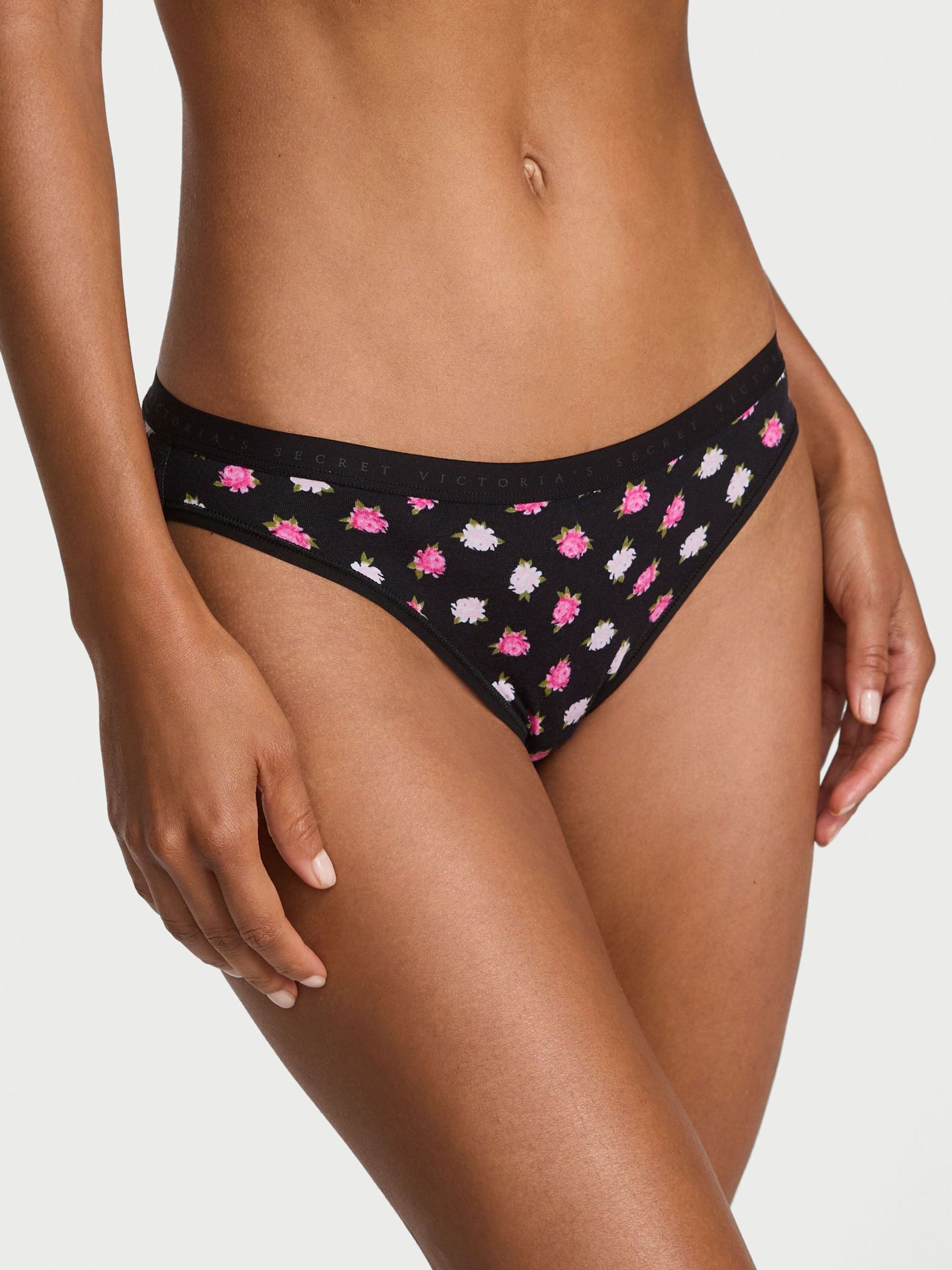 Black Floral Bikini Knickers (F22579) | €10.50
