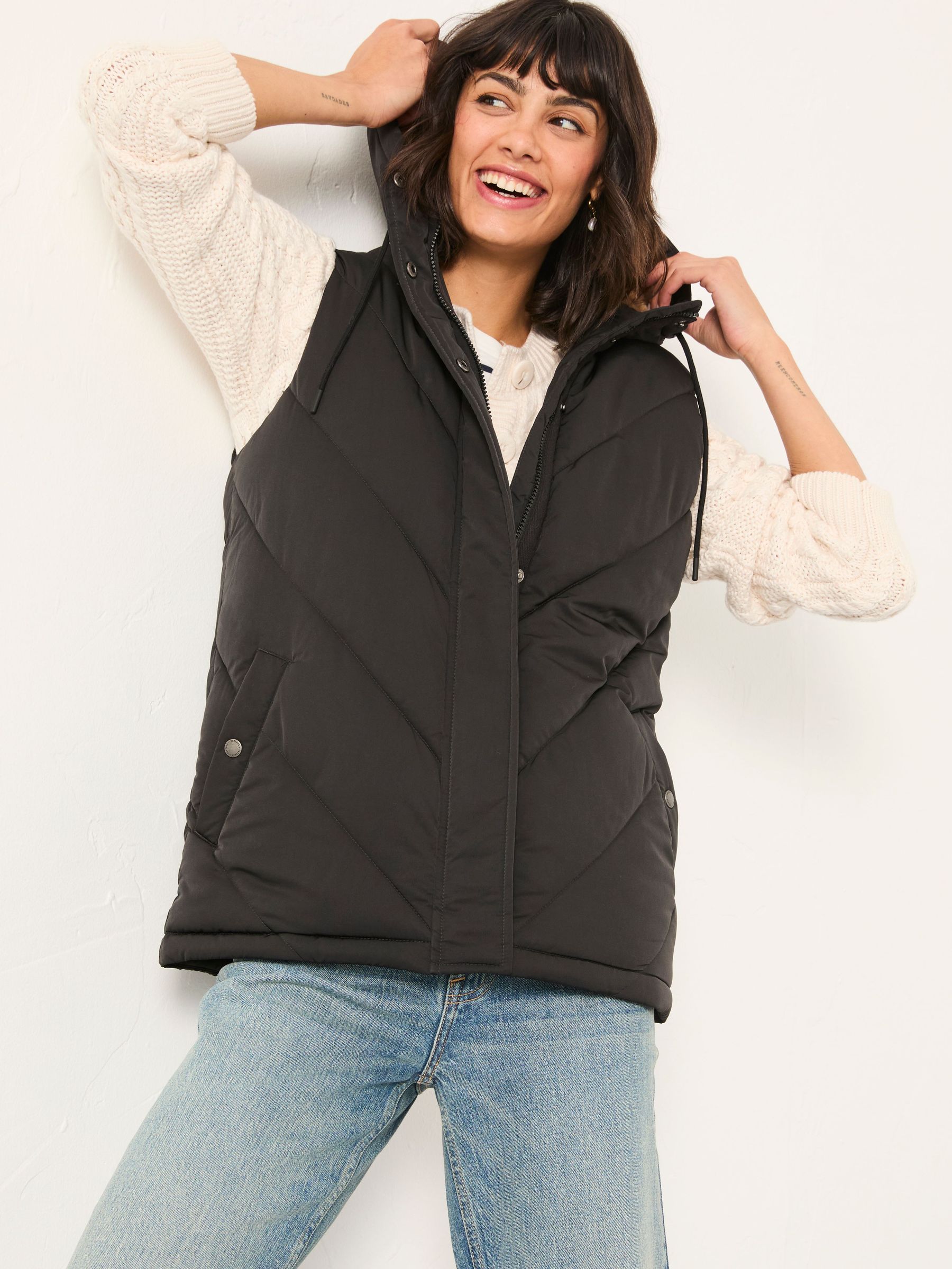 Gem Black Gilet (F22612) | $136