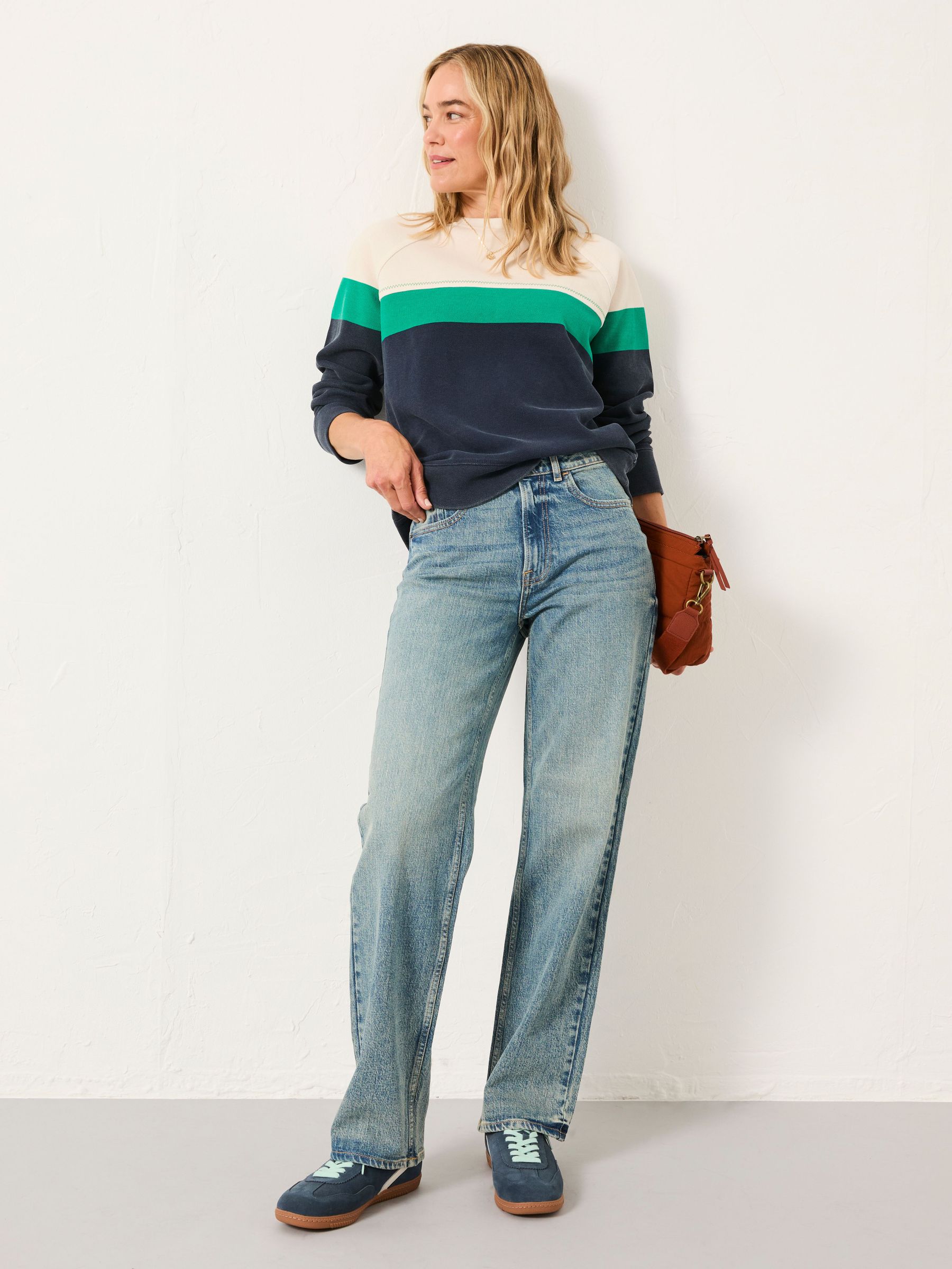 Airlie Navy Stripe Crew Sweatshirt (F22979) | €59