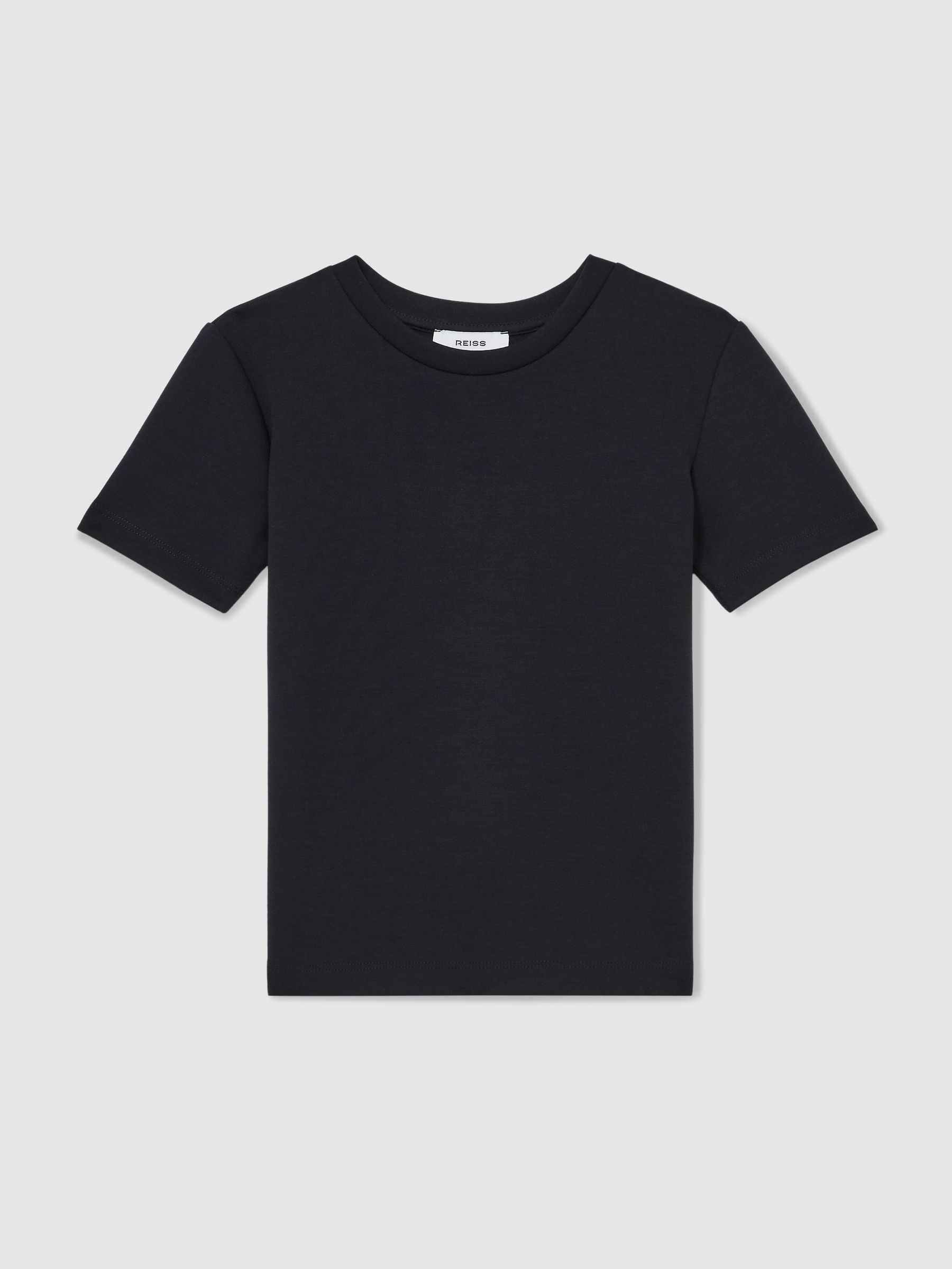13-14 yrs Interlock-Jersey Crew-Neck T-Shirt in Navy (F23361) | US$45