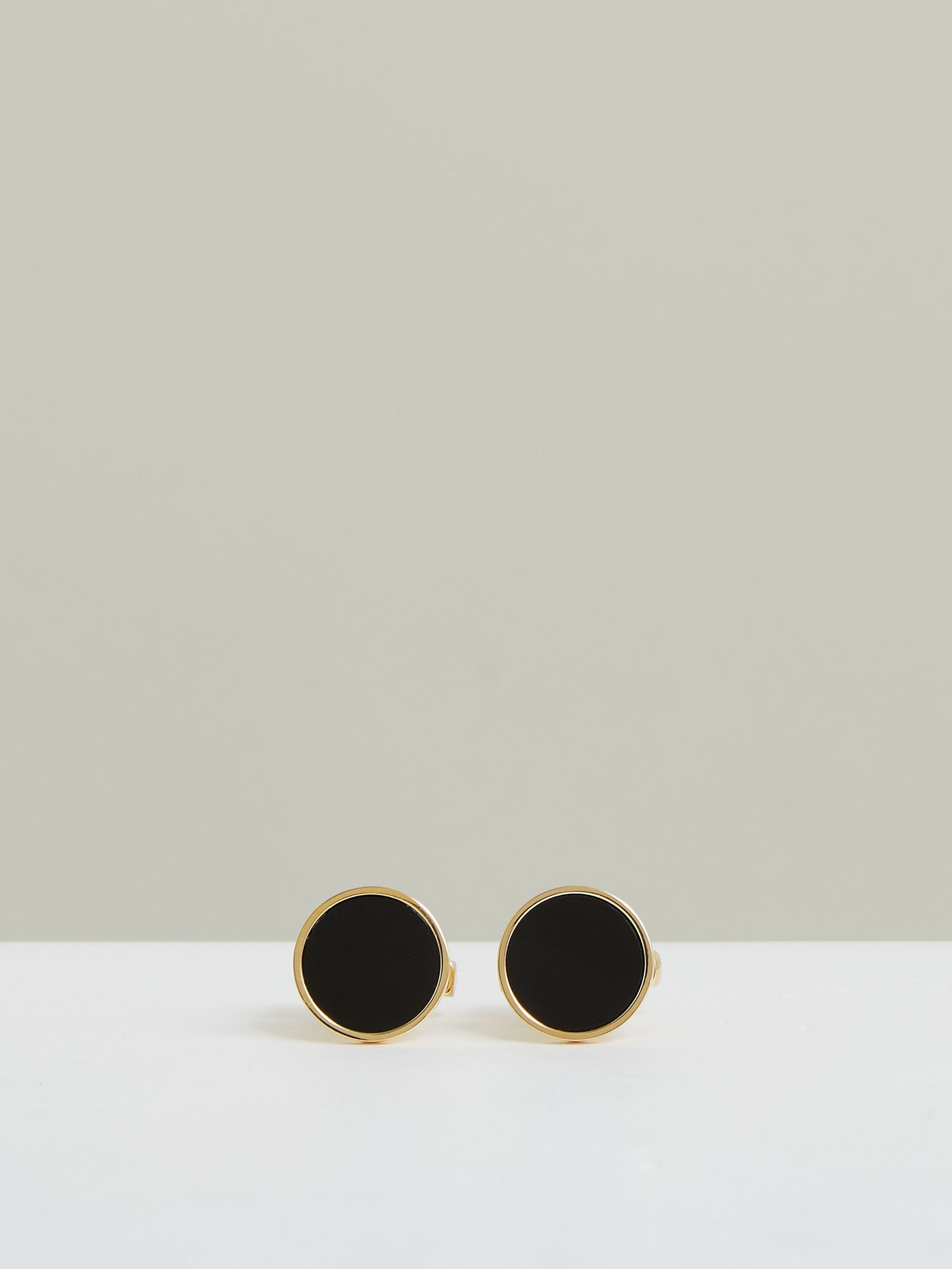Cufflinks in Gold Tone /Onyx (F23378) | €85