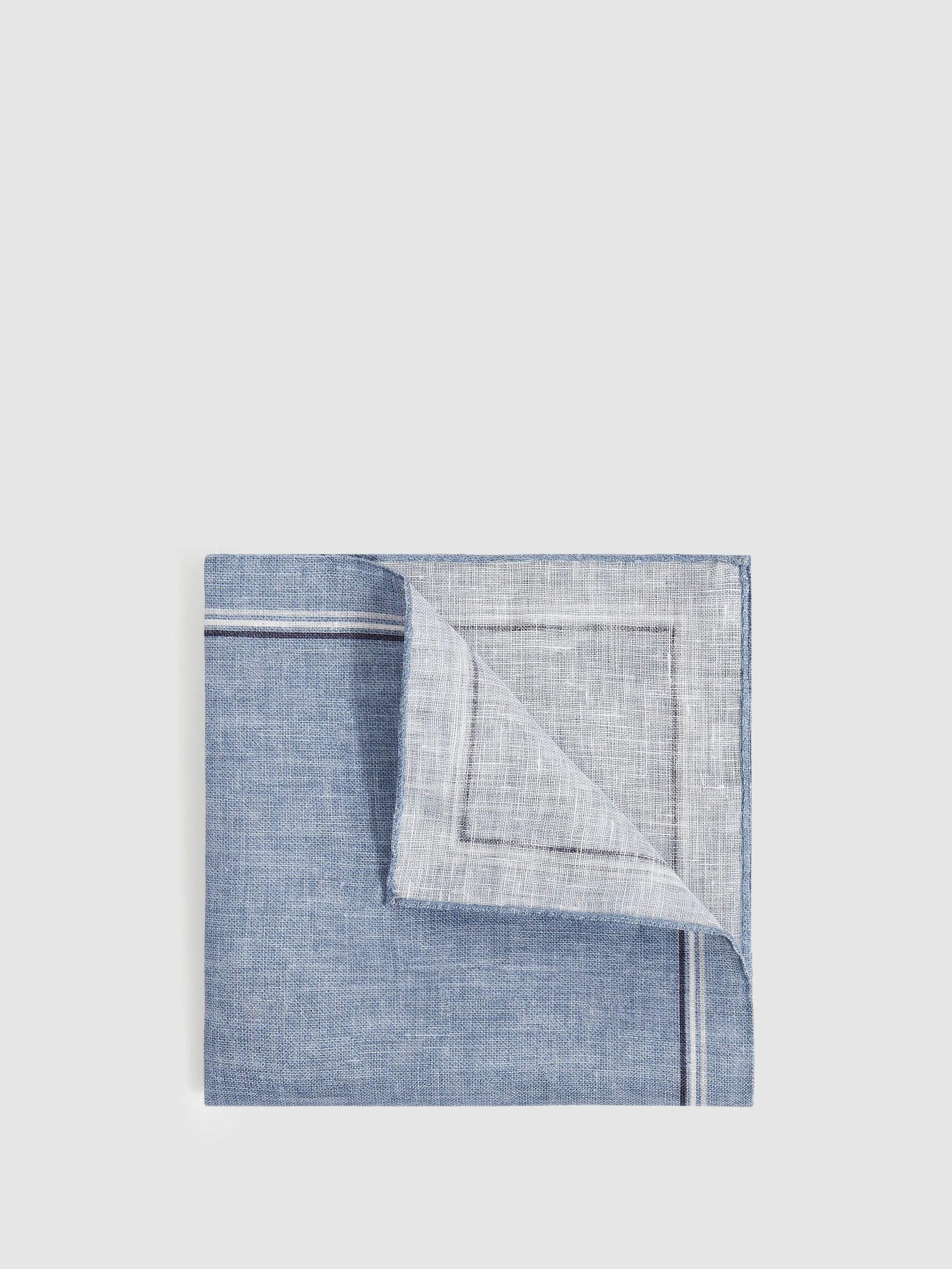 Linen Pocket Square in Soft Blue (F24382) | €55