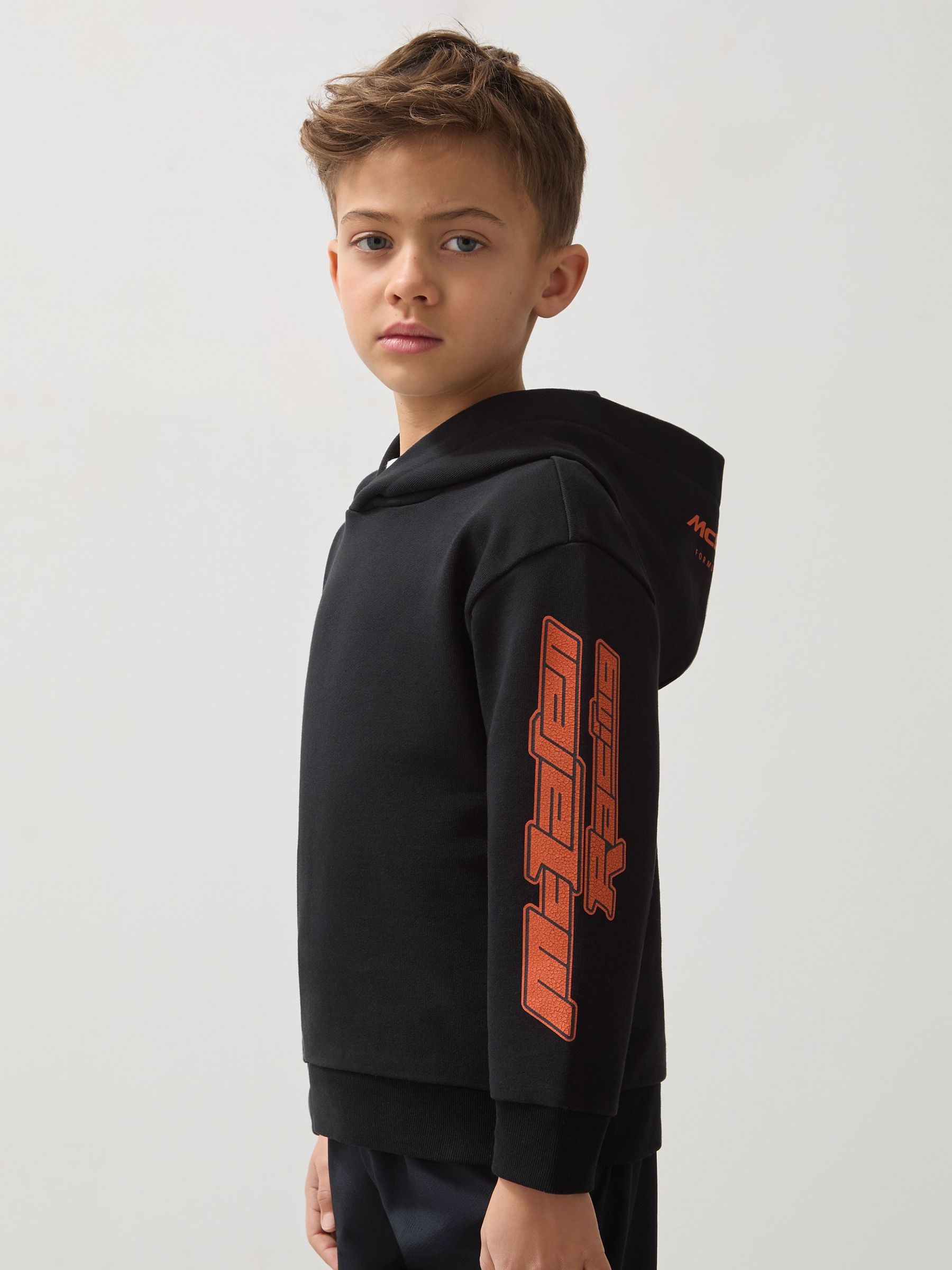 9-13 yrs McLaren F1 Team Cotton Logo Hoodie Unisex Fit in Black (F27877) | €65