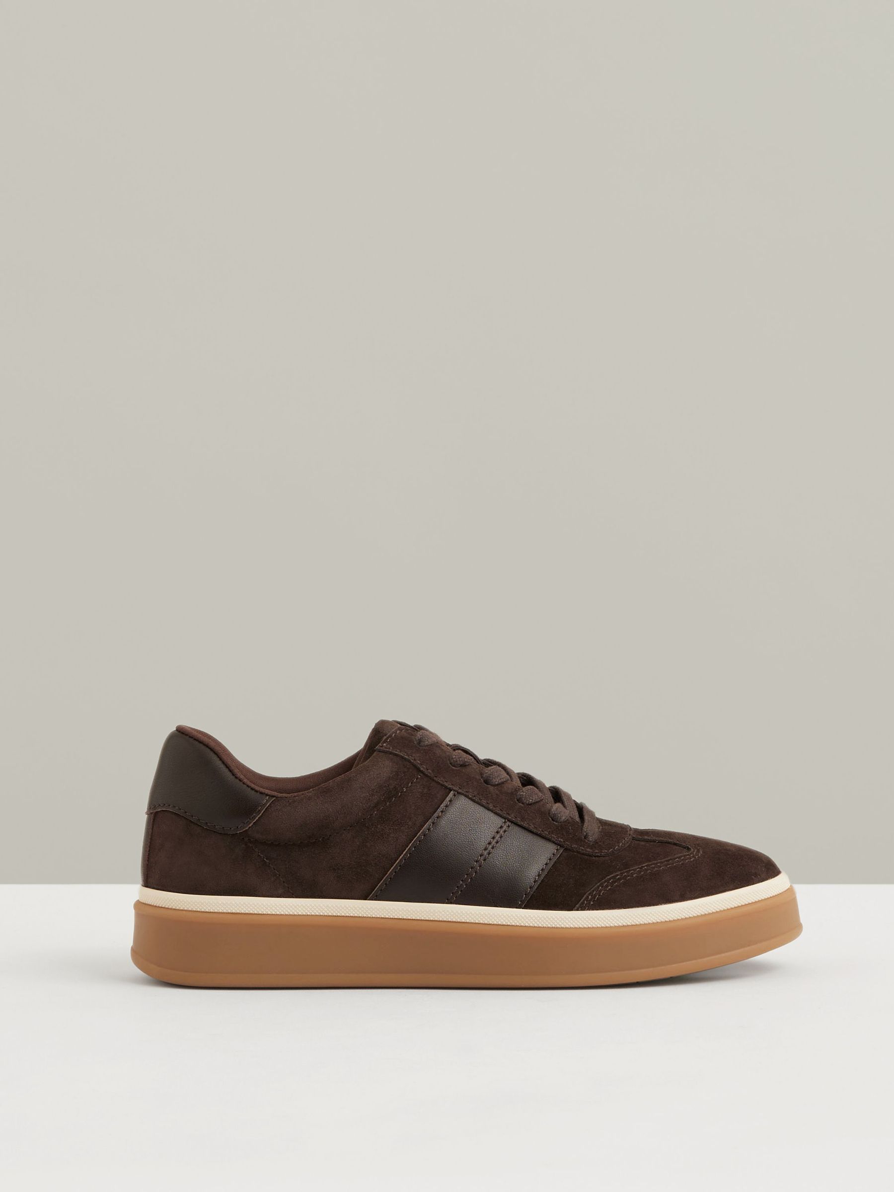 Suede Low-Top Trainers in Chocolate (F27962) | US$265