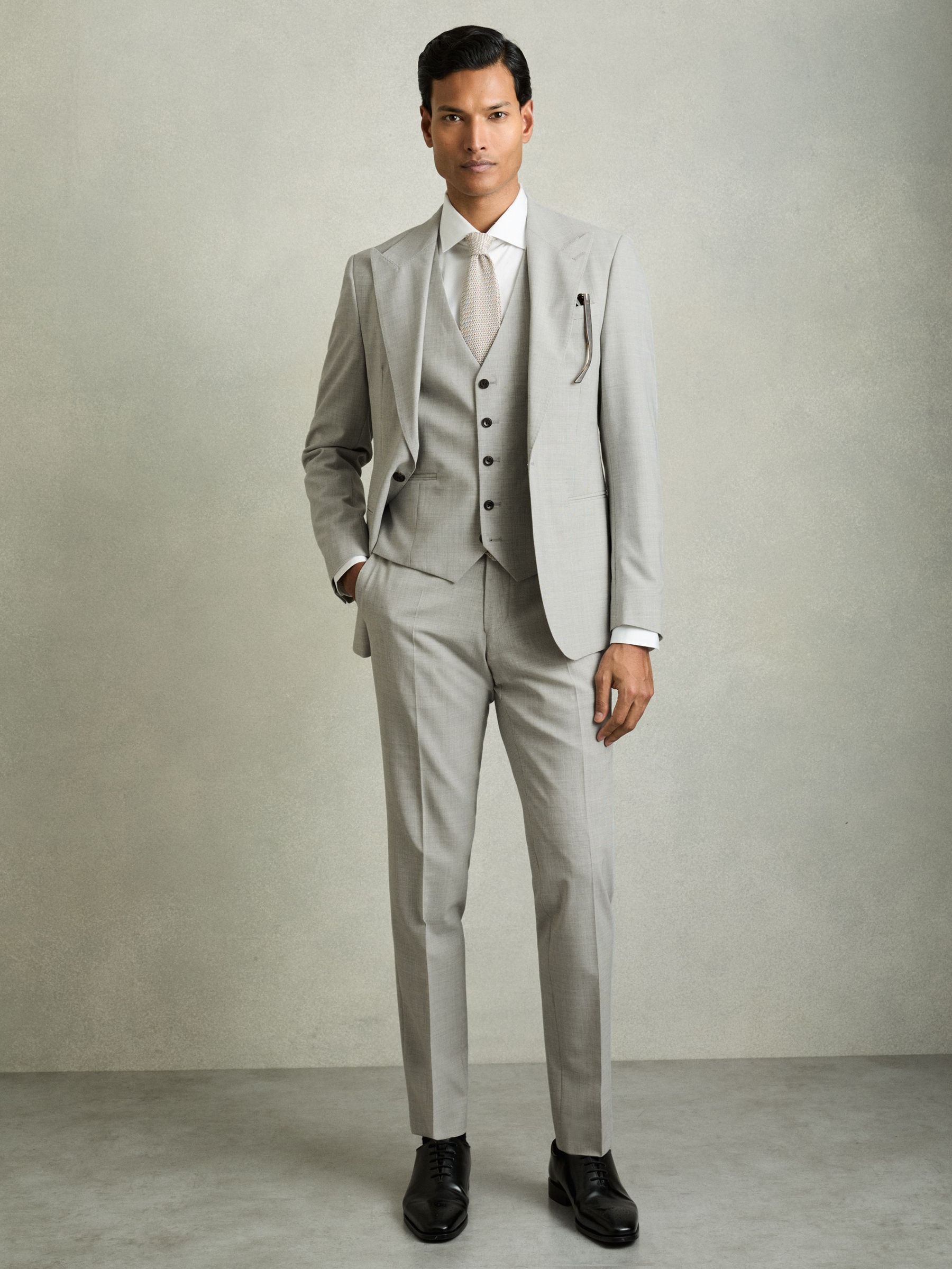 Puppytooth-Check Suit Waistcoat Wool-Blend in Grey (F29239) | €220