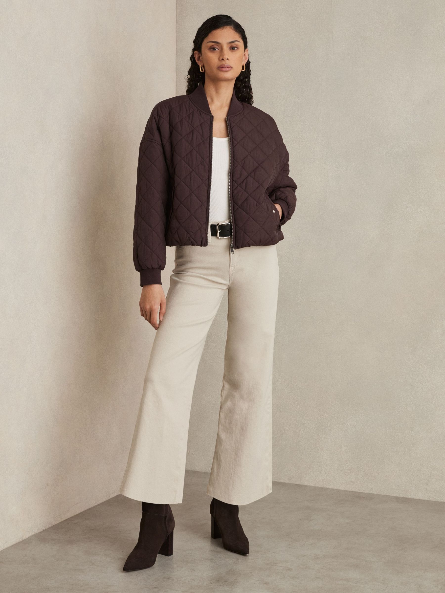 Cropped Palazzo Jeans in Cream (F29755) | HK$2,210