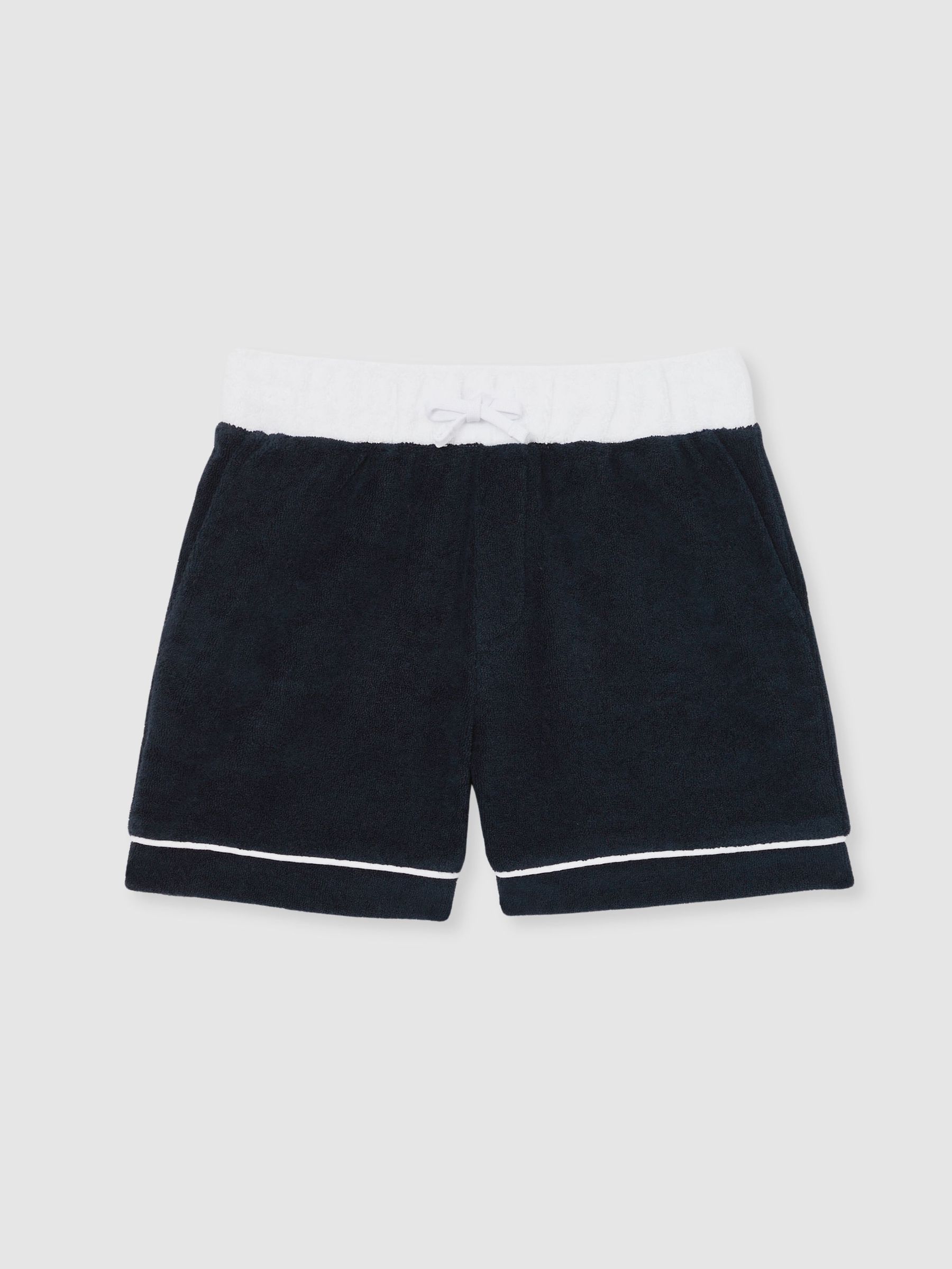 13-14 yrs Velour Colour-Block Shorts in Blue Multi (F30564) | $65