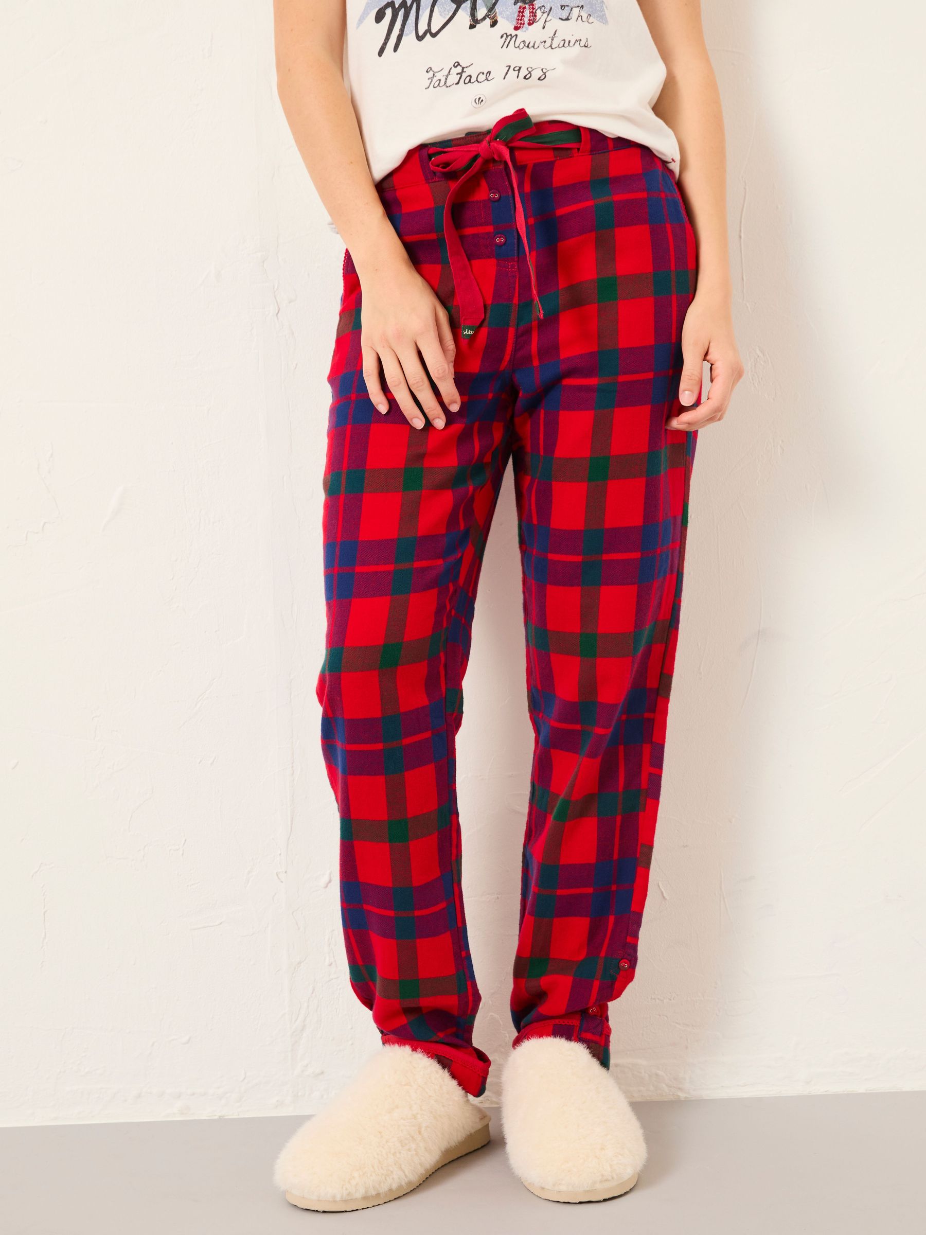 Eva Shelter Red Alpine Check Pyjama Bottoms (F31546) | €47.50
