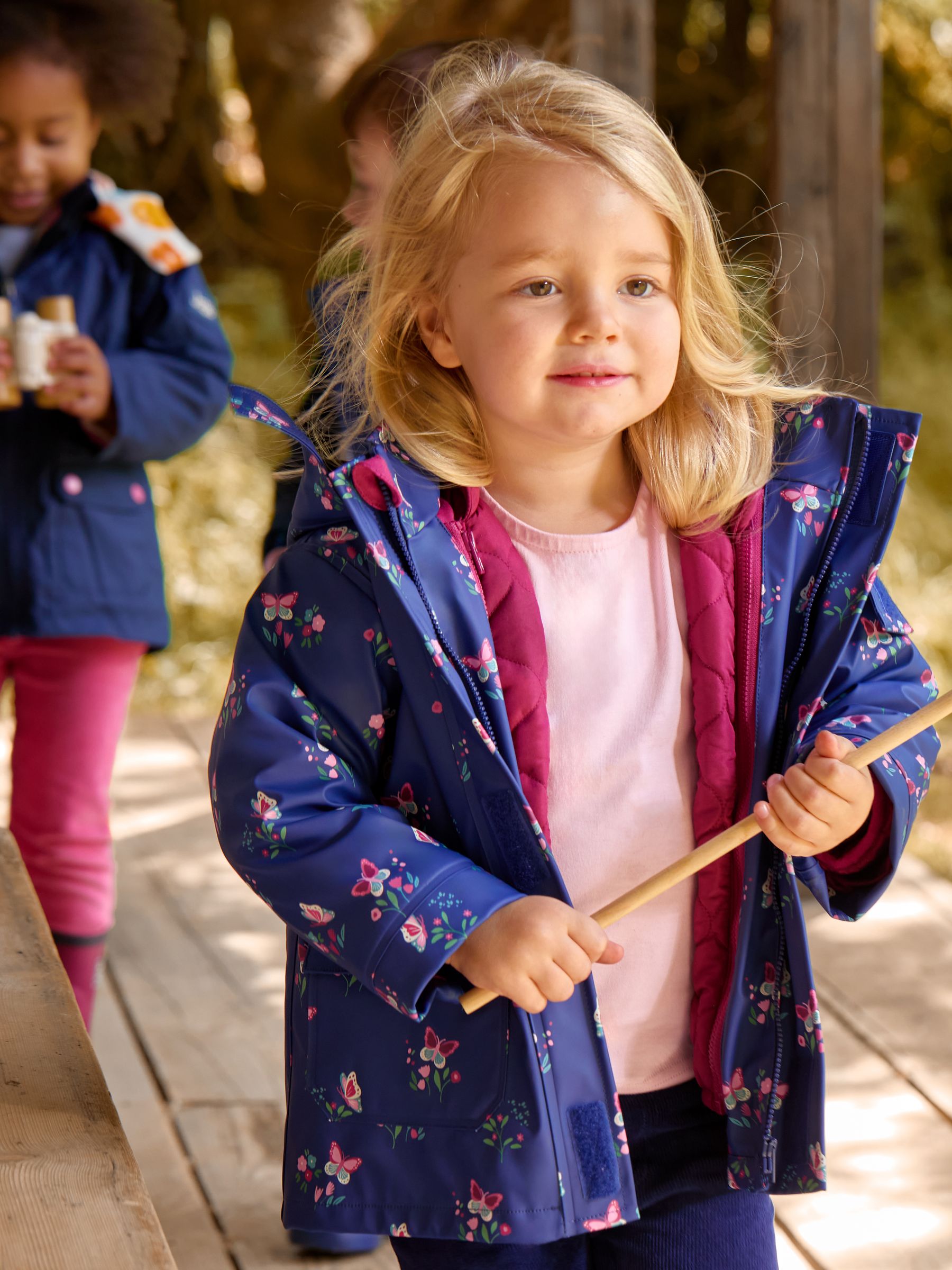Navy Ditsy 3-In-1 Waterproof Jacket (F34878) | $95 - $102