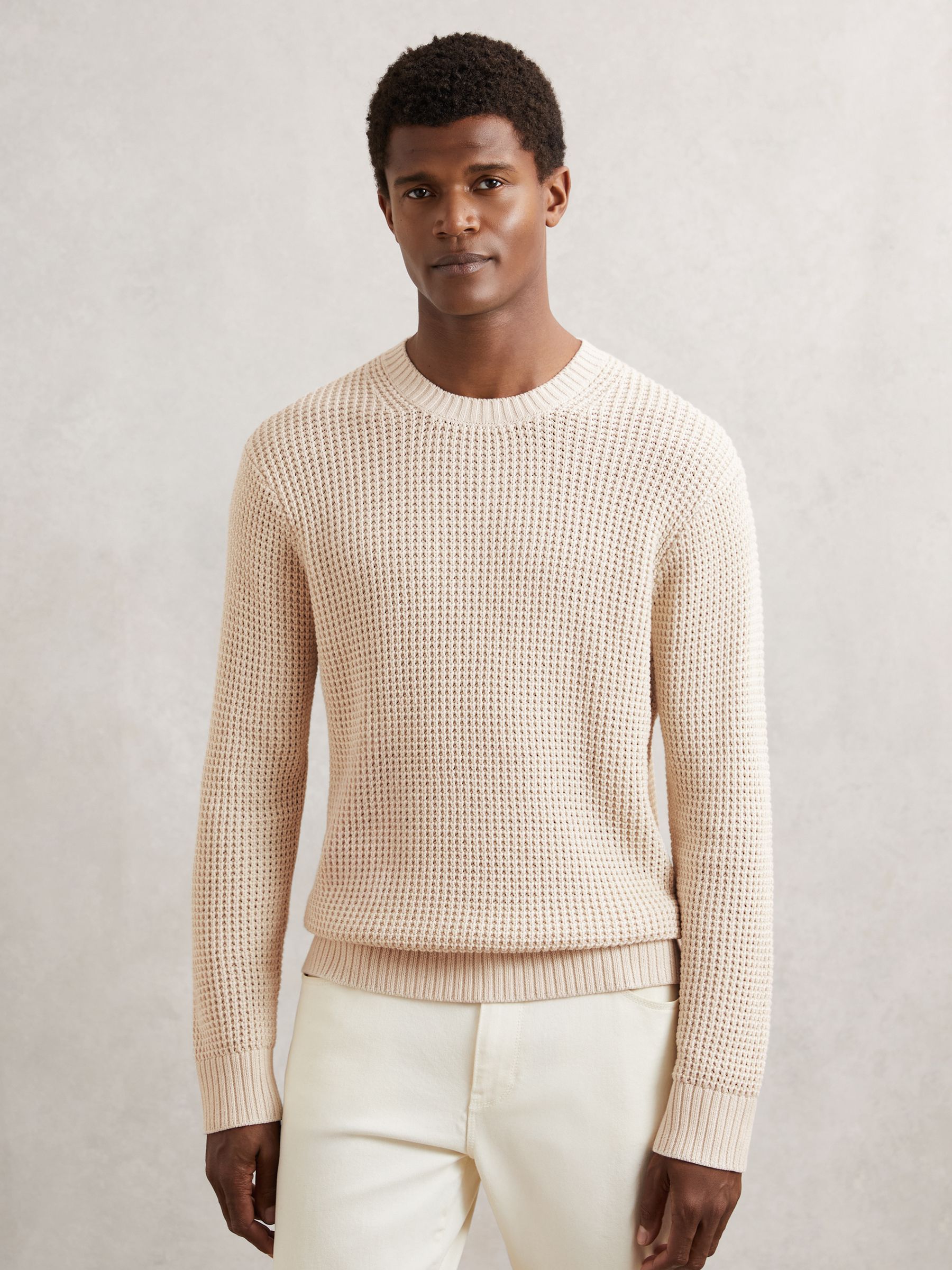 Paige Cotton Waffle-Knit Sweater in Natural (F34904) | $387