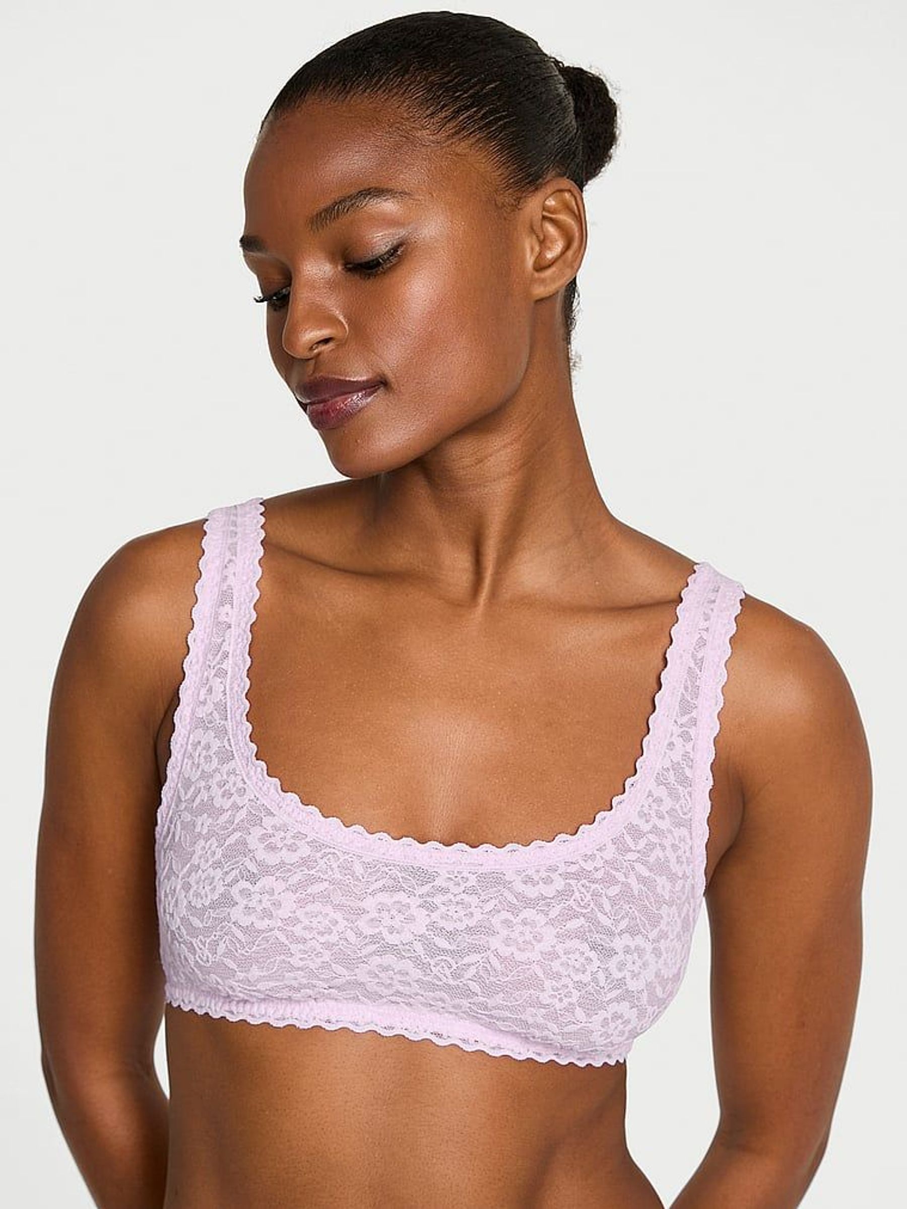 Delicate Violet Purple Sexy Tee Lace Scoop Bralette (F35153) | €29