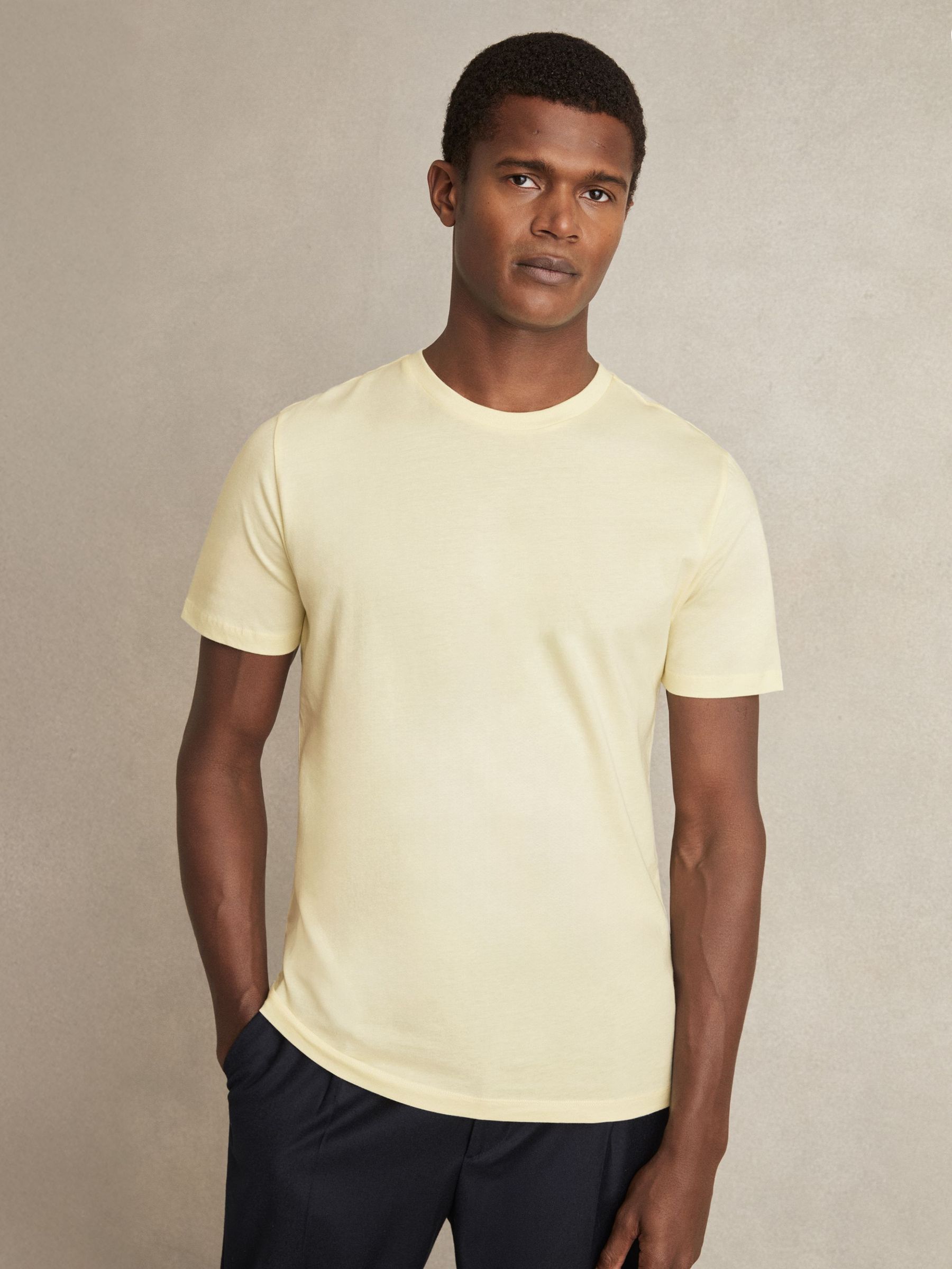 Crew Neck T-Shirt in Lemon Yellow (F37251) | CHF 40