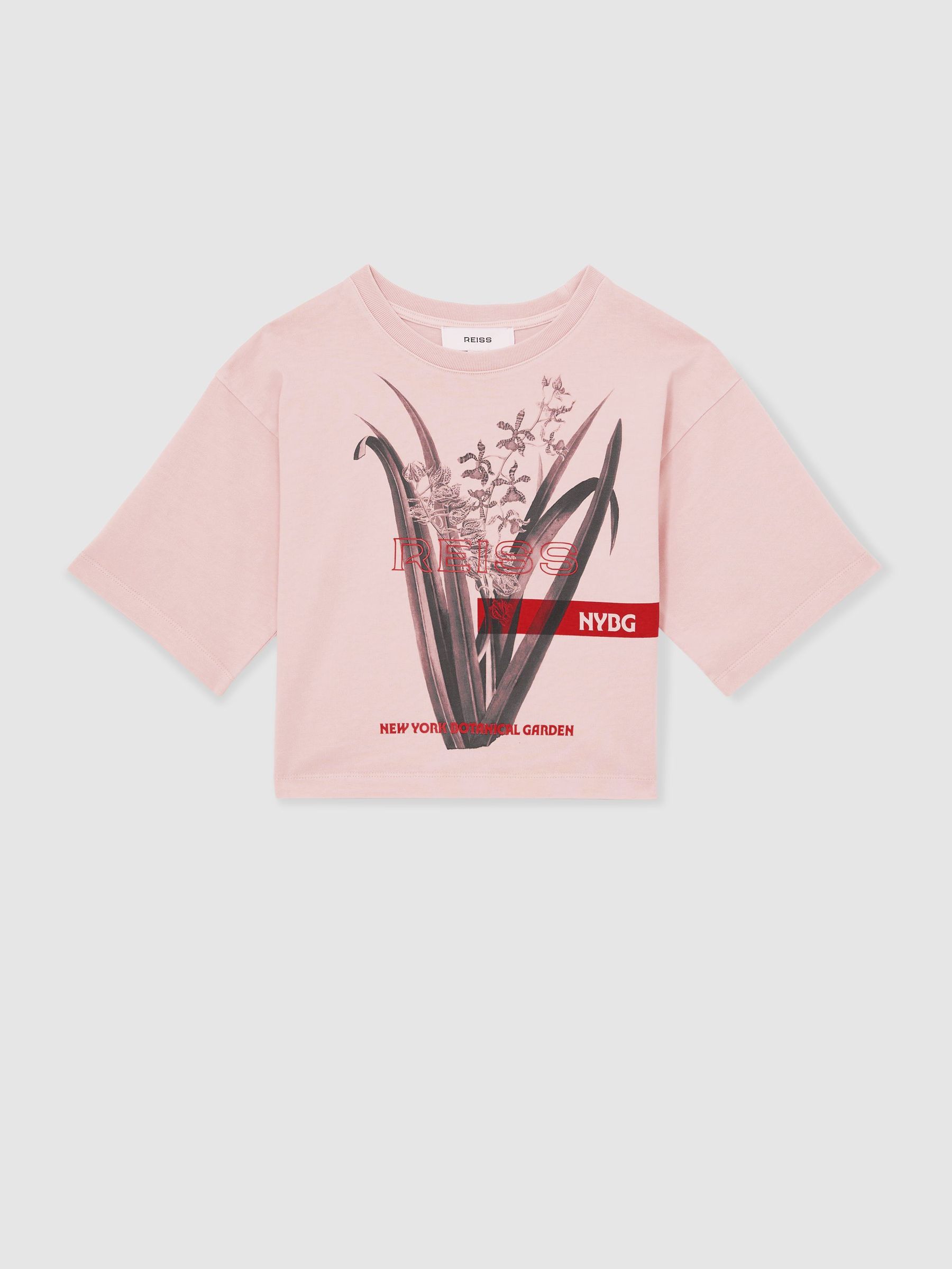 13-14 yrs Reiss | NYBG Floral Oversize T-Shirt in Pink (F37755) | US$55