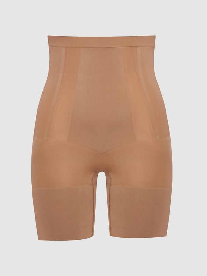 Spanx Shapewear Super Firming High Rise Mid-Thigh Shorts in Cafe Au Lait Brown Nude (F38201) | €95