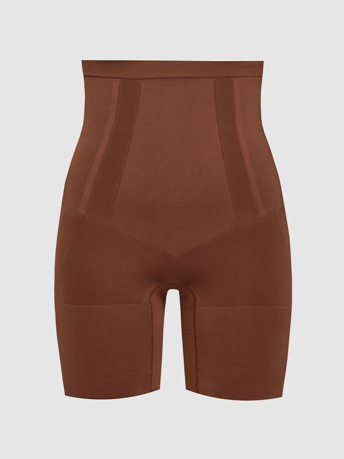 Spanx Shapewear Super Firming High Rise Mid-Thigh Shorts in Chestnut Brown (F38209) | €95