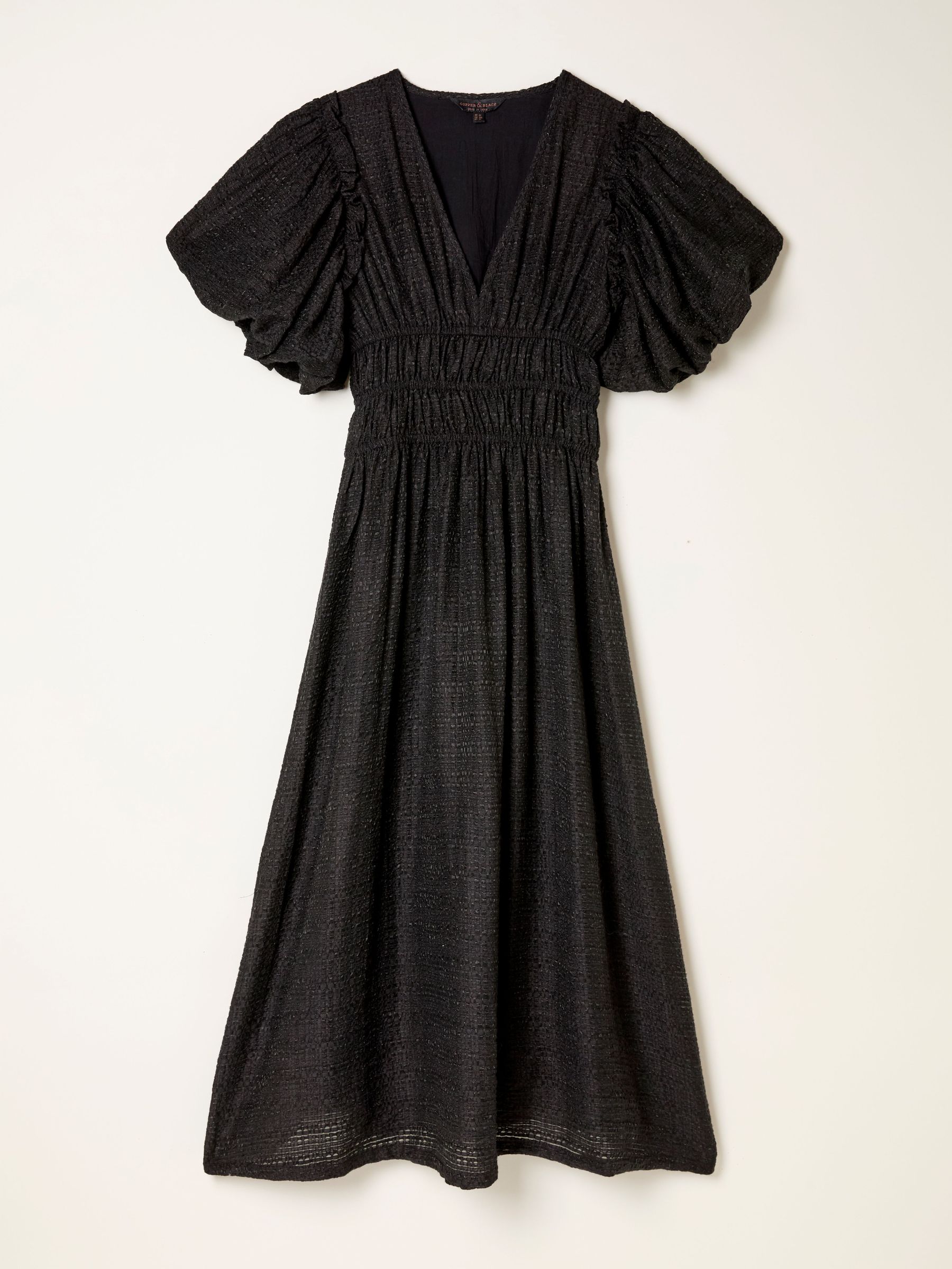 Tabitha Black Regular Textured Dress (F40803) | $154