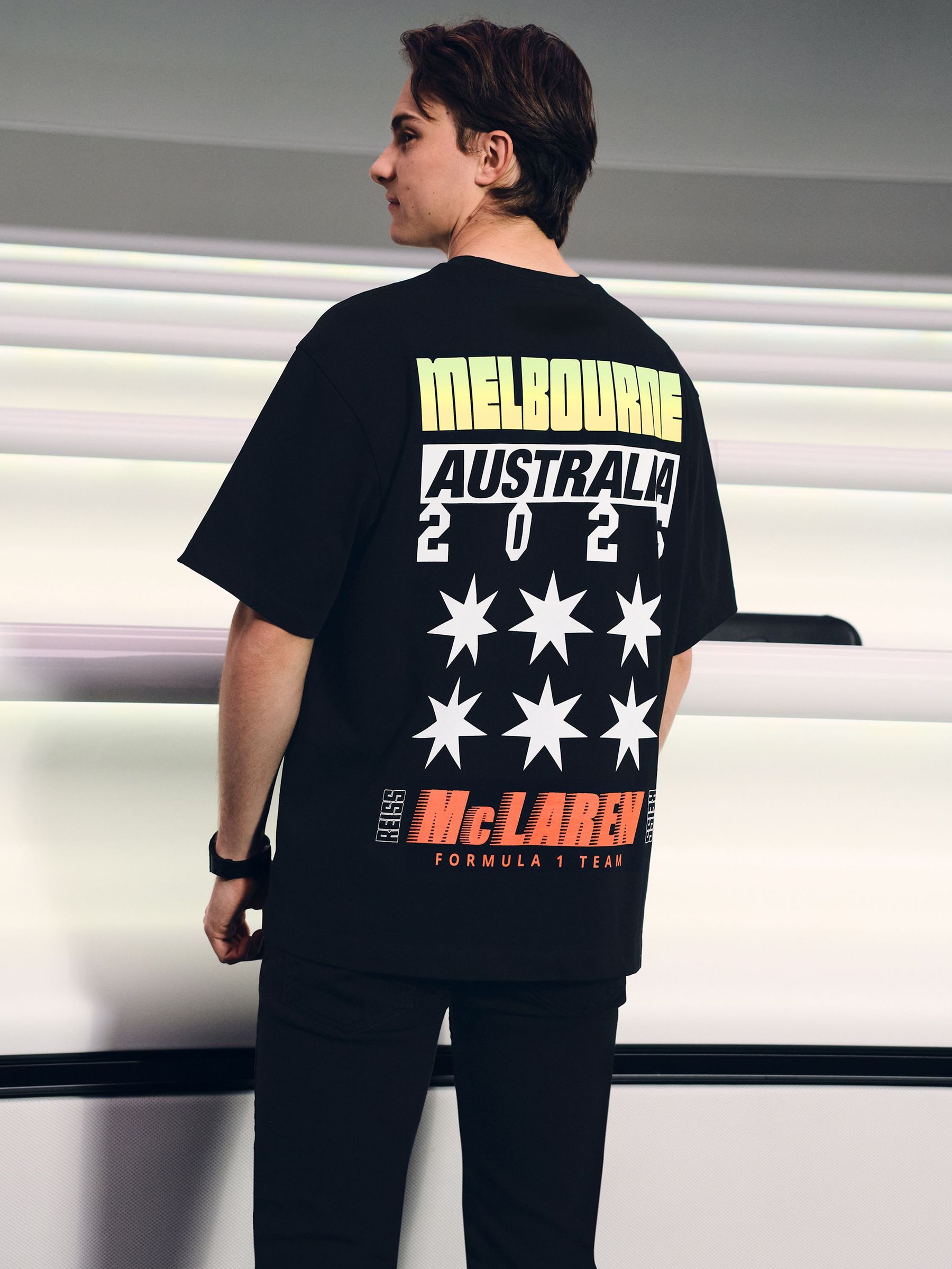 McLaren F1 Team Melbourne GP T-Shirt in Black (F41075) | US$125