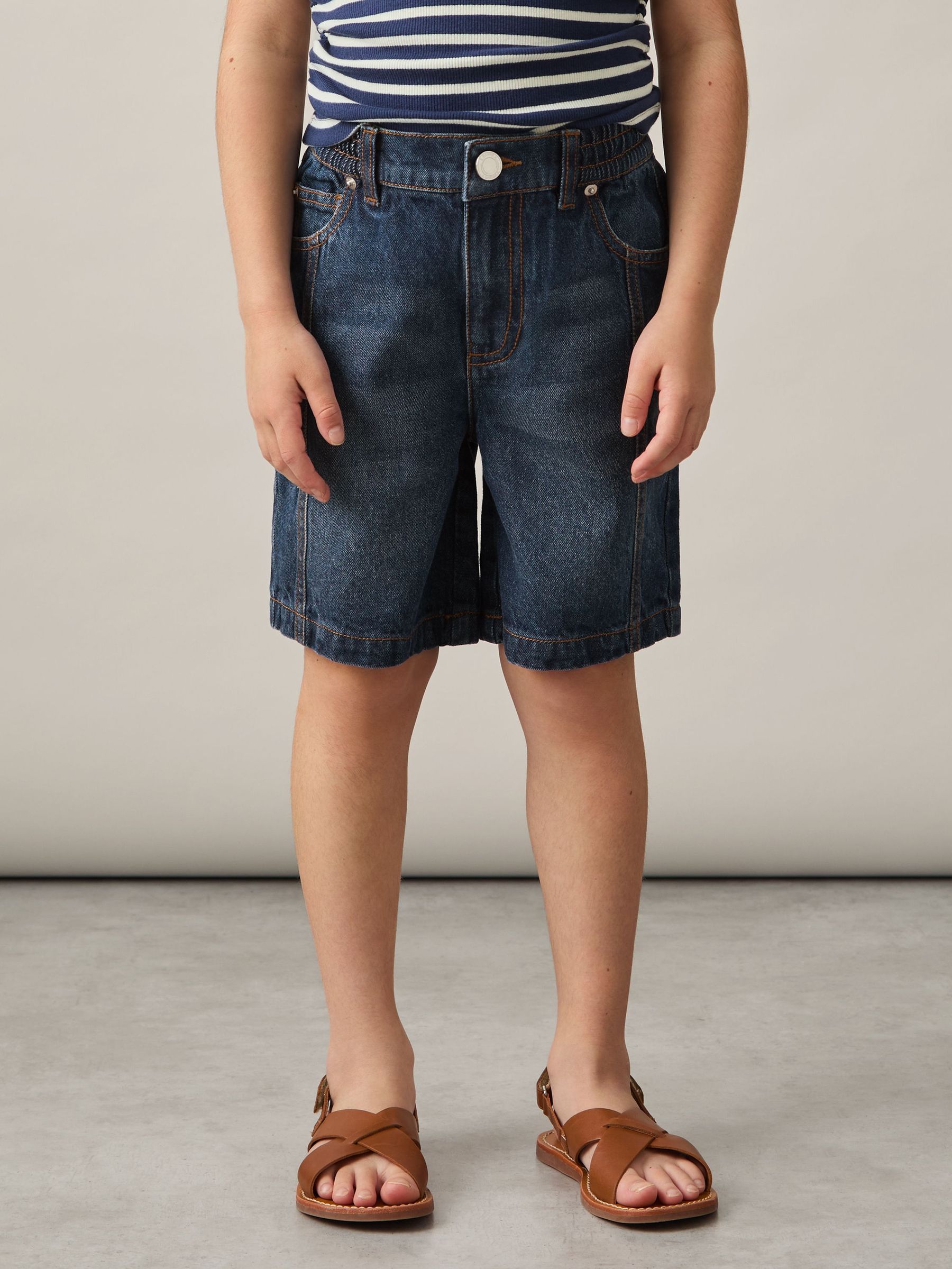 Knee-Length Denim Shorts in Blue (F43083) | €55