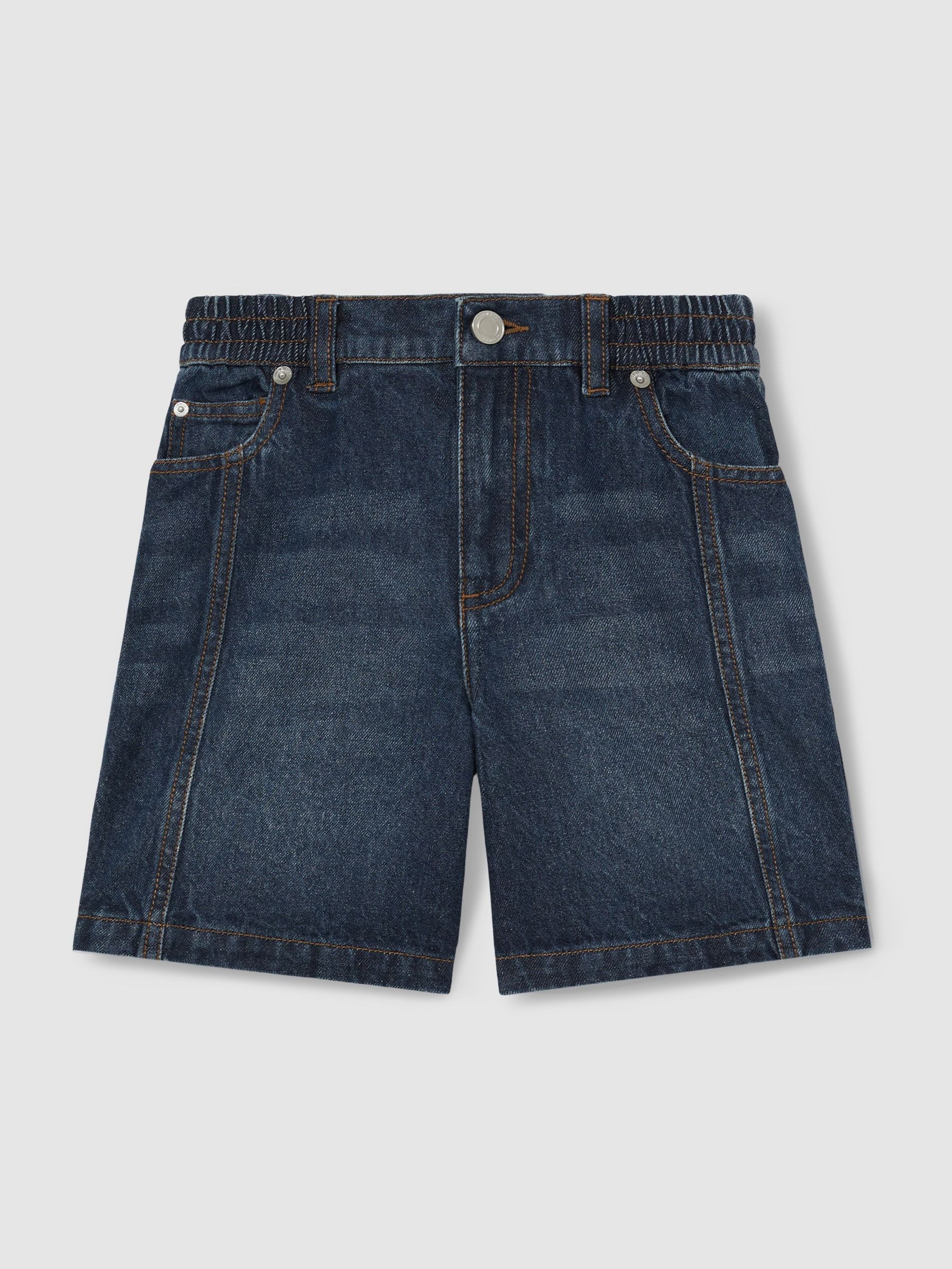 Knee-Length Denim Shorts in Blue (F43084) | €60