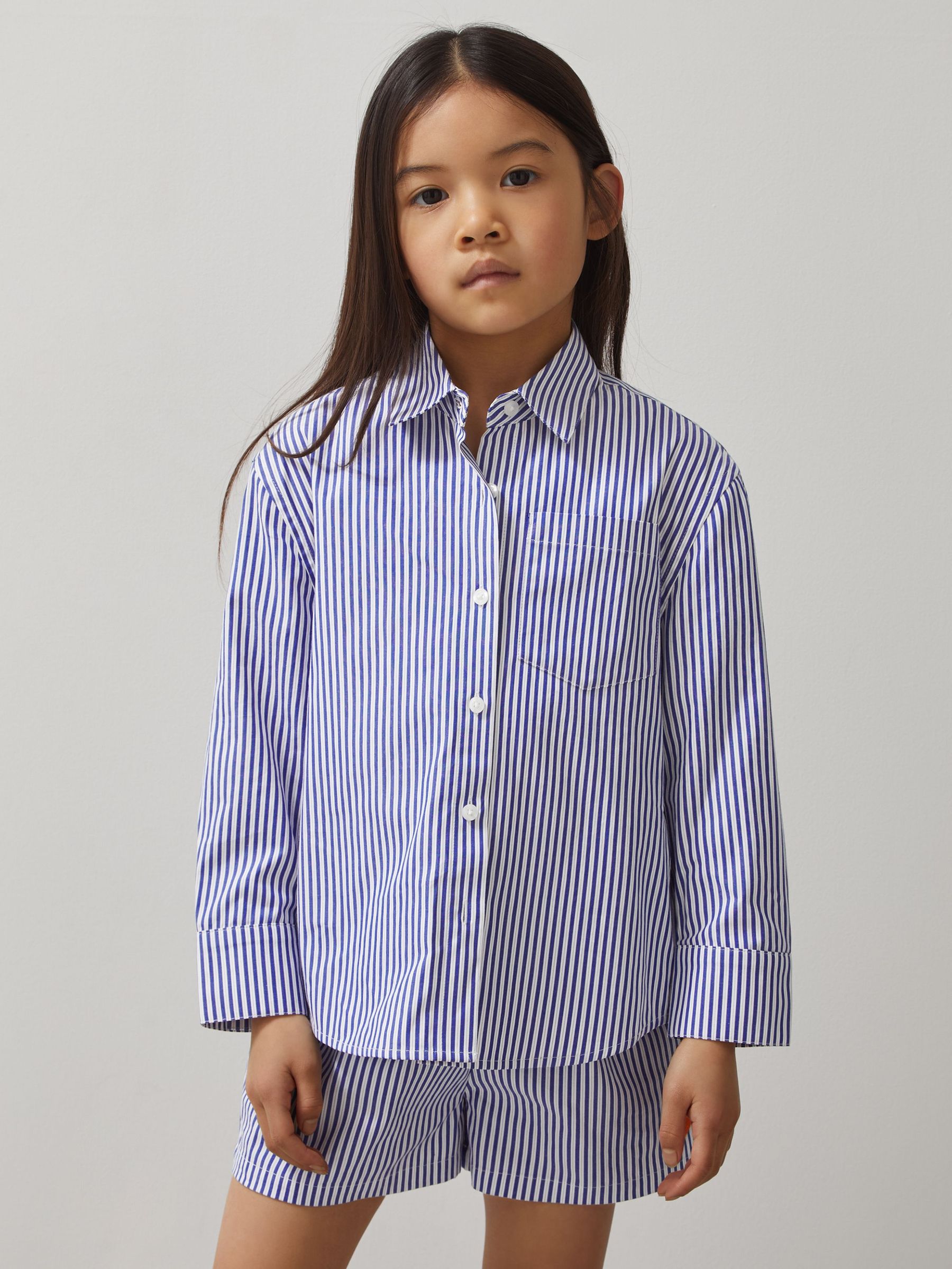McLaren F1 Team Cotton Stripe Shirt in Blue/White (F44874) | €55