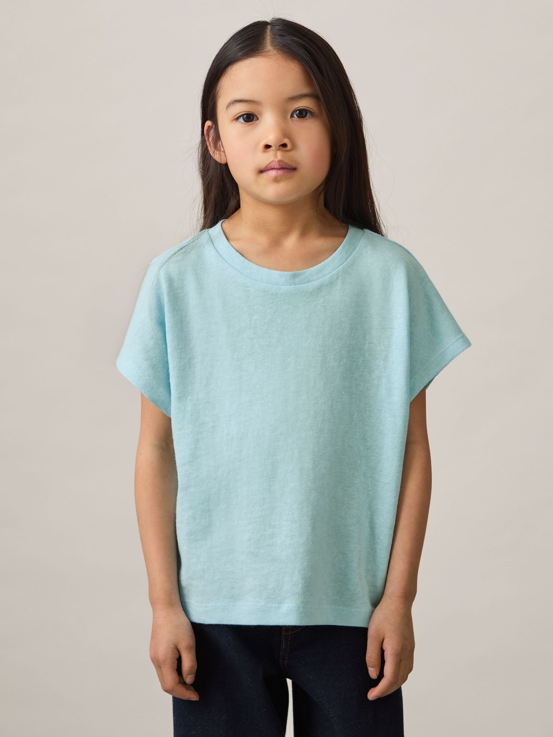 Oversized Cotton-Blend T-Shirt in Blue (F45258) | €35