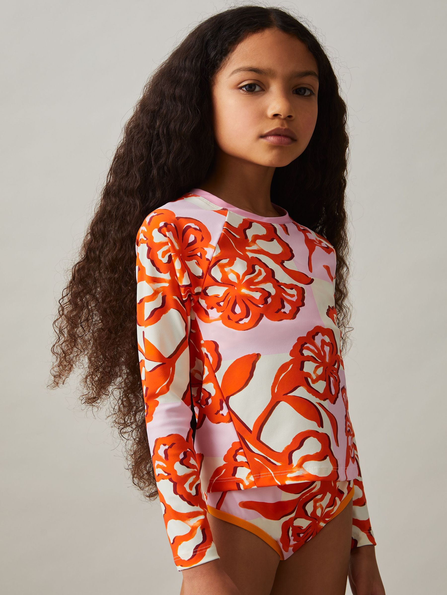 Sun Safe Long-Sleeve Top in Pink Print (F47279) | €35