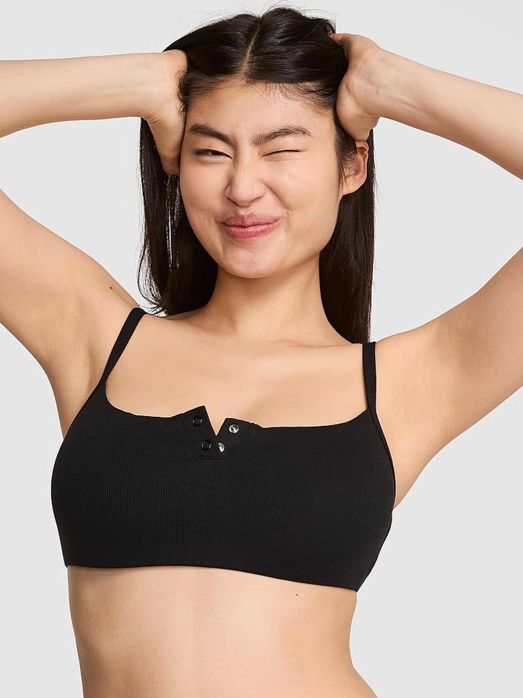 Black Scoop Rib Scoop Bralette (F47990) | €22