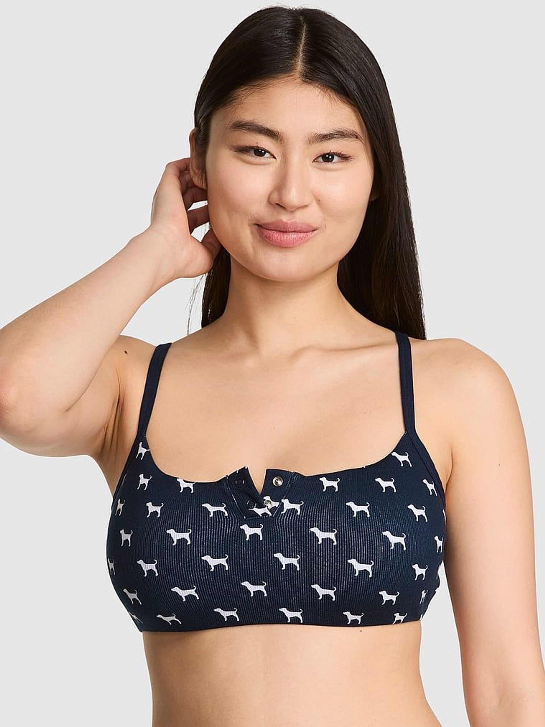 Noir Navy Blue Scoop Rib Scoop Bralette (F47992) | €22