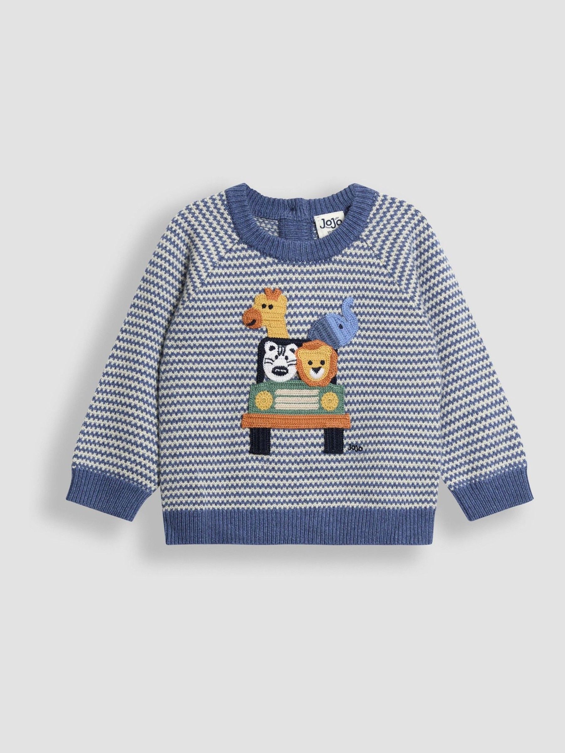 Blue Crochet Appliqué Jumper (F49207) | $51 - $58