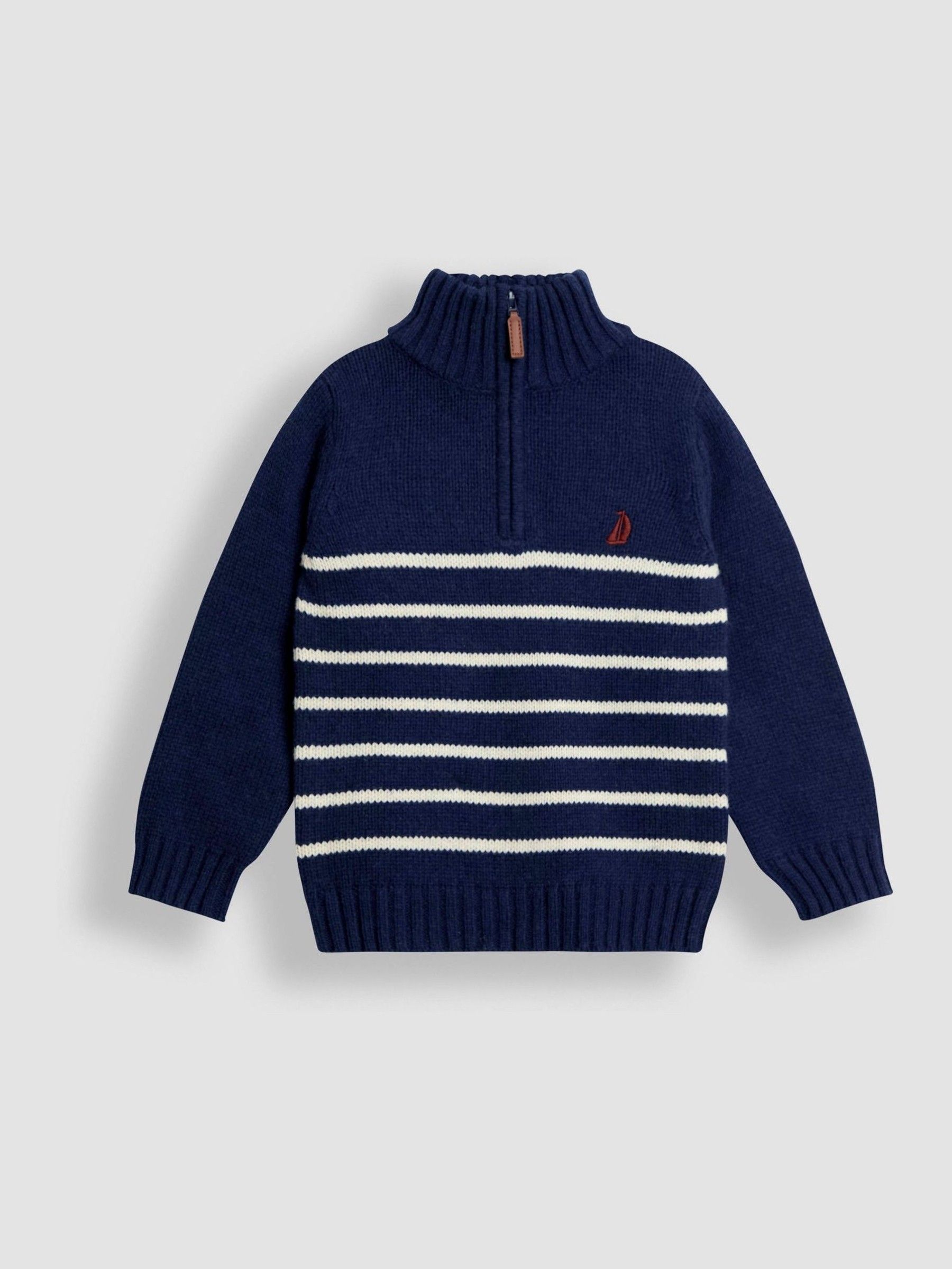 Blue Classic Stripe Half Zip Jumper (F49226) | $43 - $48