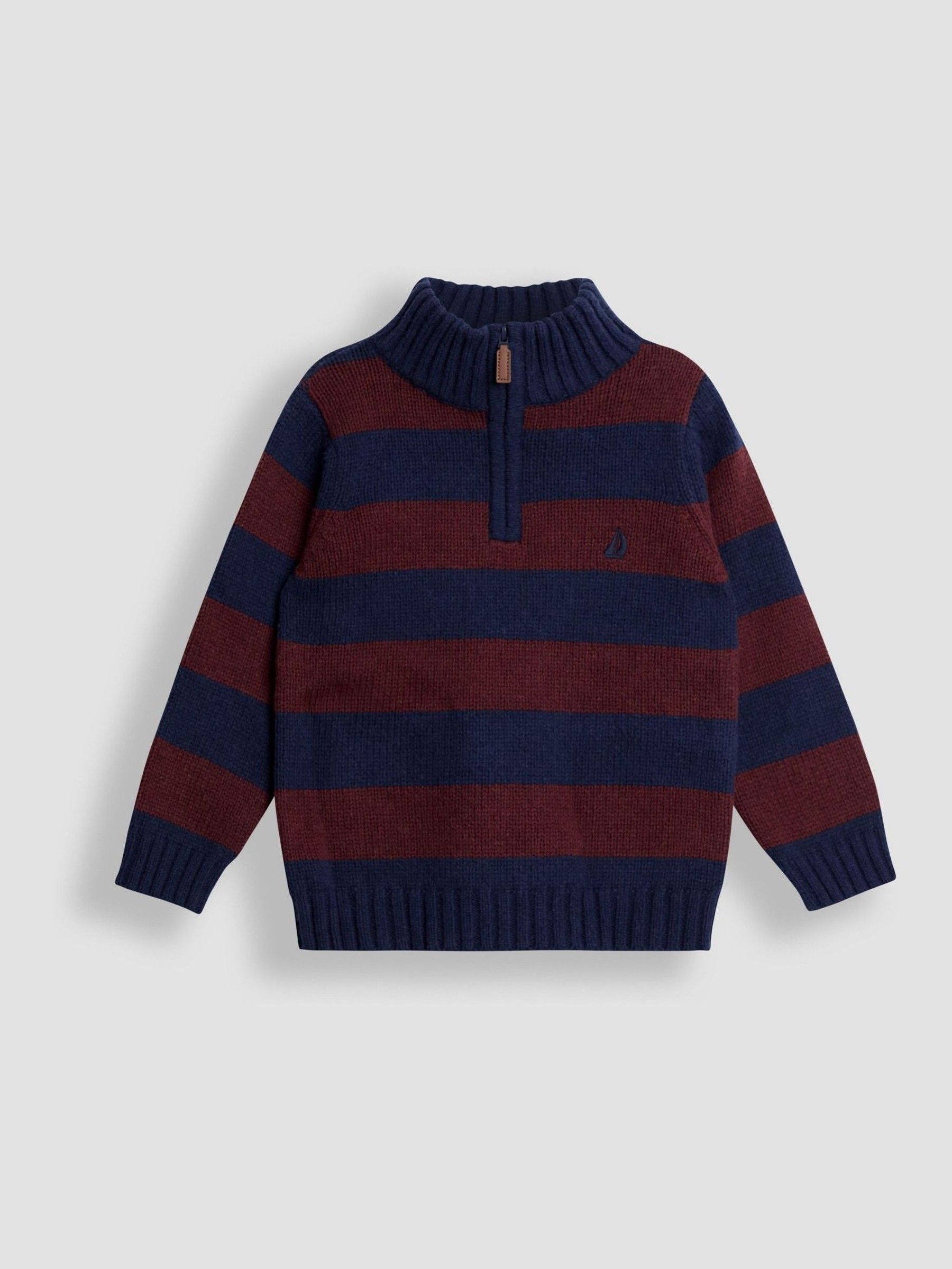 Red Classic Stripe Half Zip Jumper (F49232) | $43 - $48