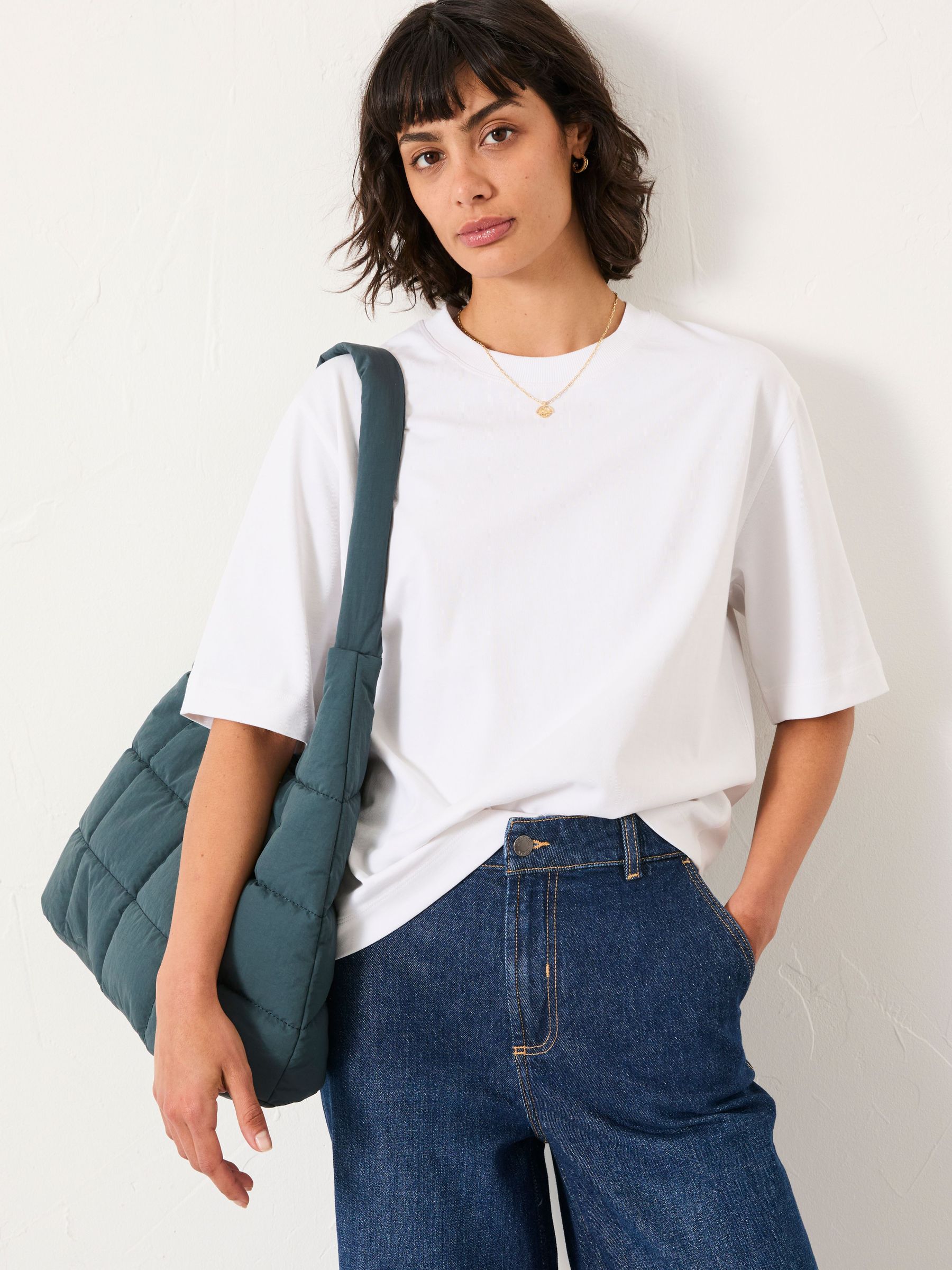 Anais White Relaxed T Shirt (F50266) | €38.50