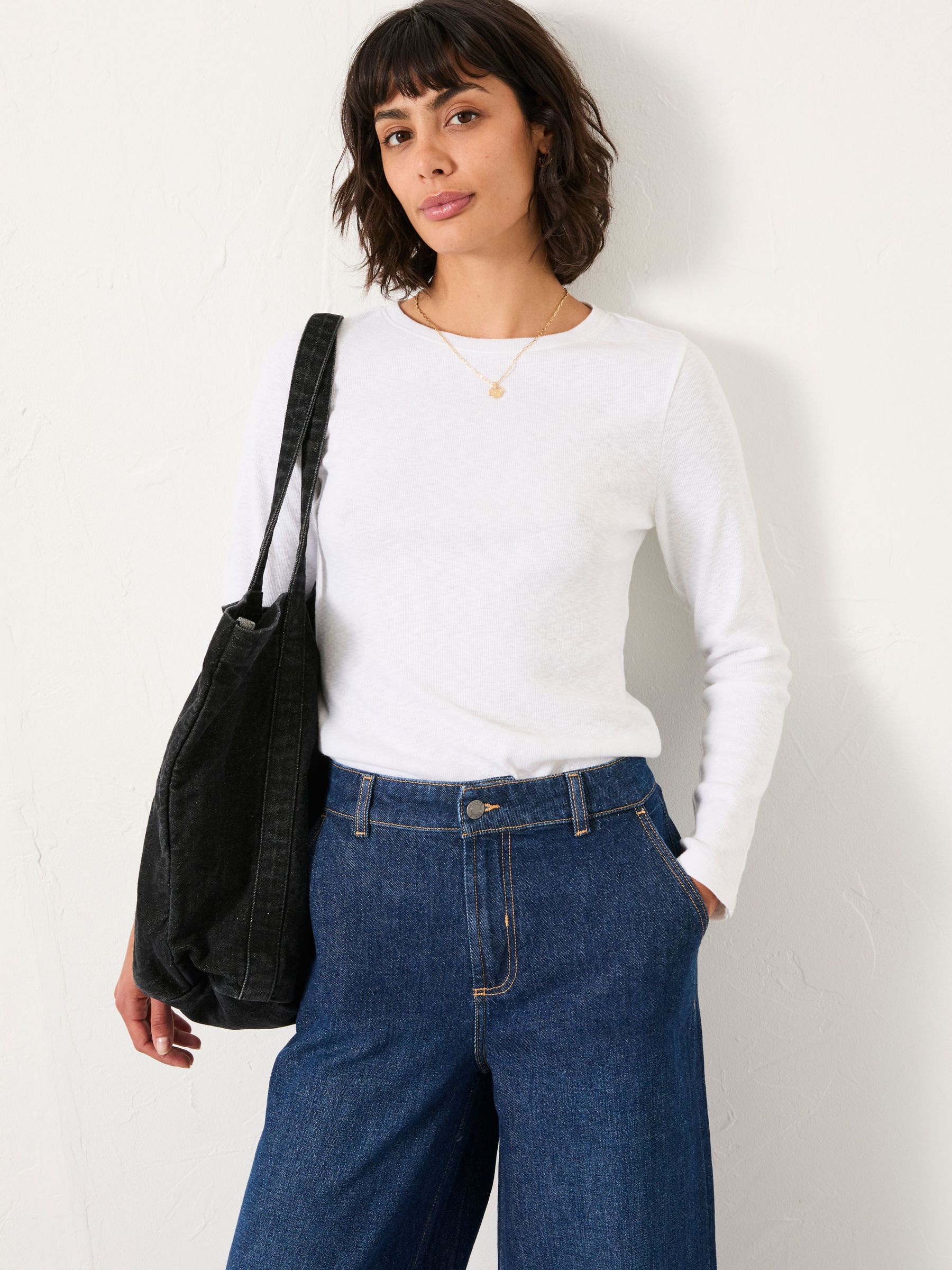 V&A | FatFace Callie White Long Sleeve Top (F50270) | $51