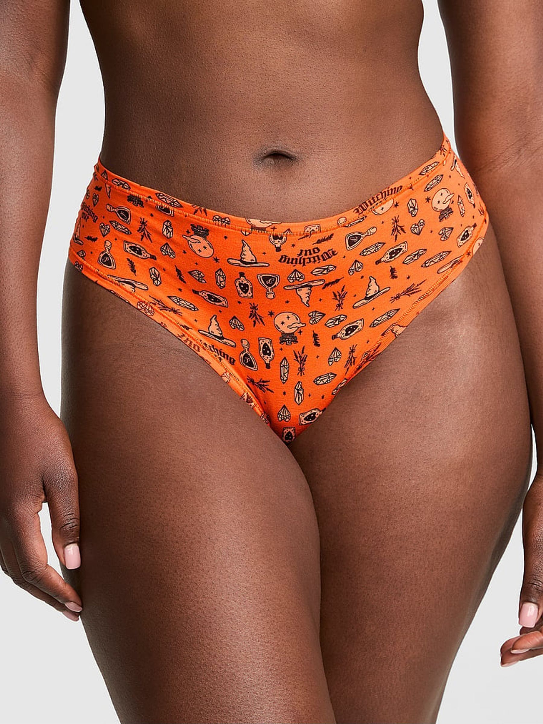 Witchy Print Cheeky Cotton Thong Knickers (F51185) | €10.50