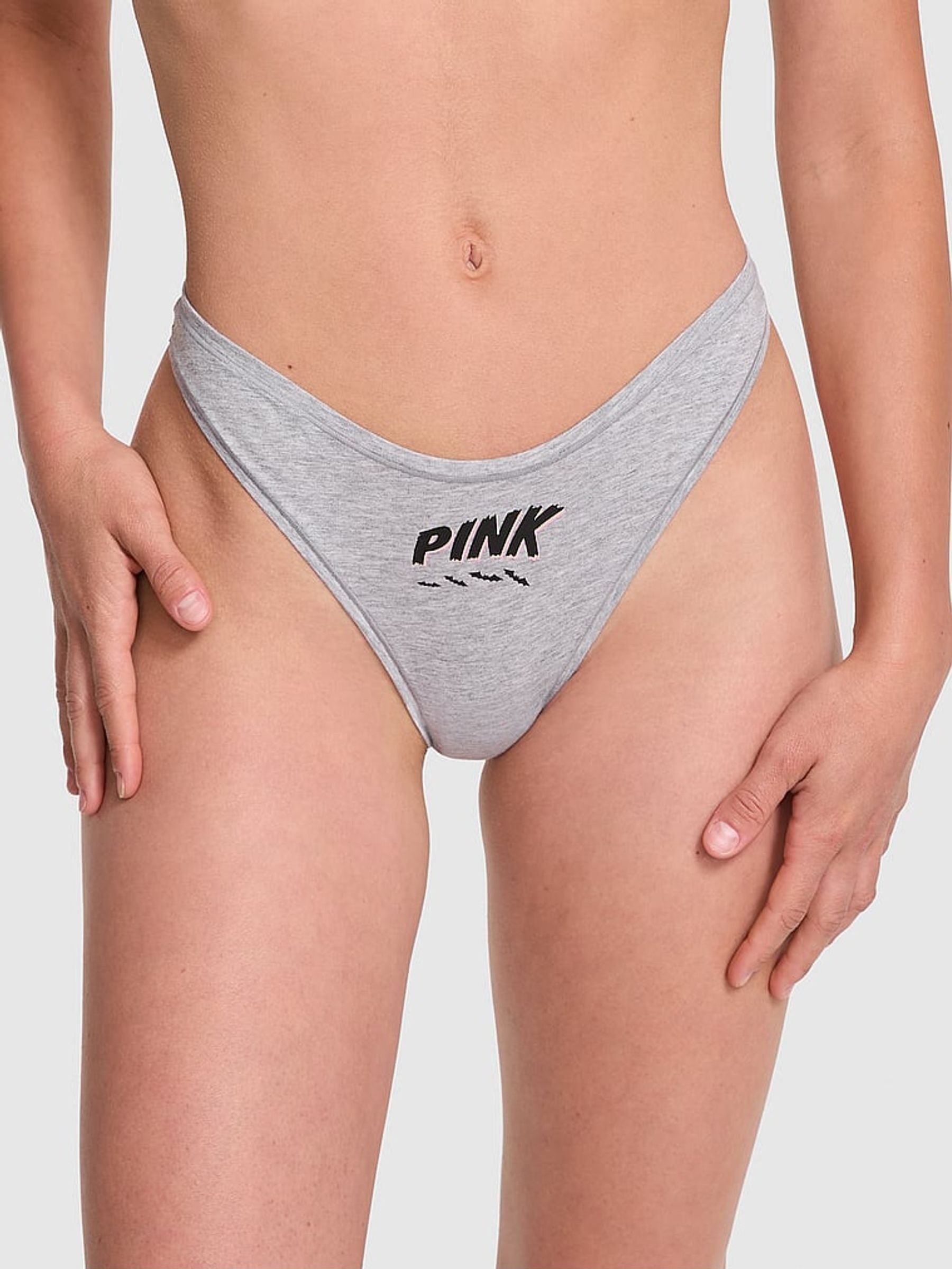 Medium Heather Grey Thong Cotton Thong Knickers (F51193) | €10.50