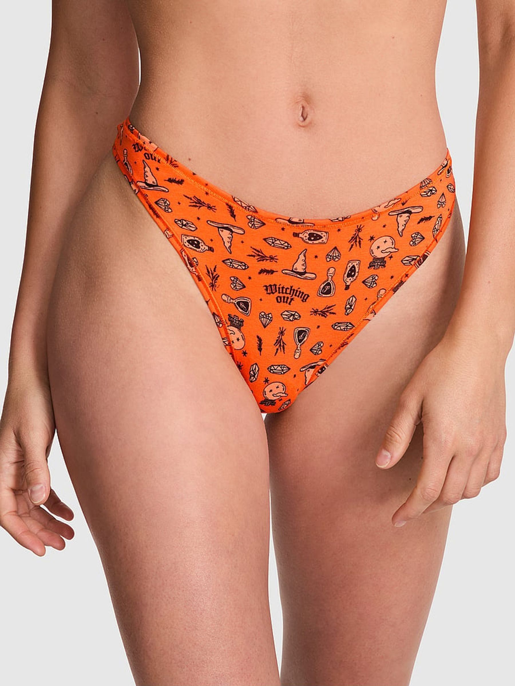 Witchy Print Thong Cotton Thong Knickers (F51197) | €10.50
